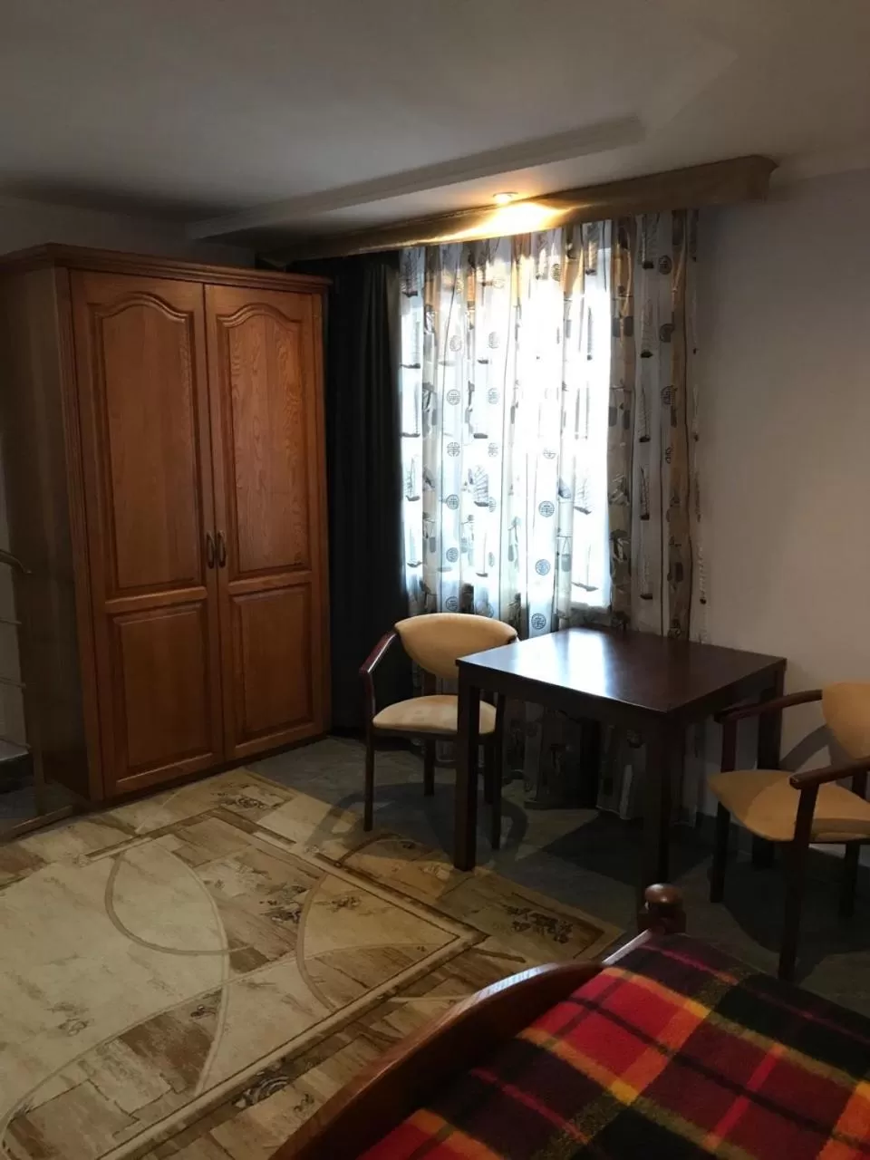 Seating Area in Red Stone