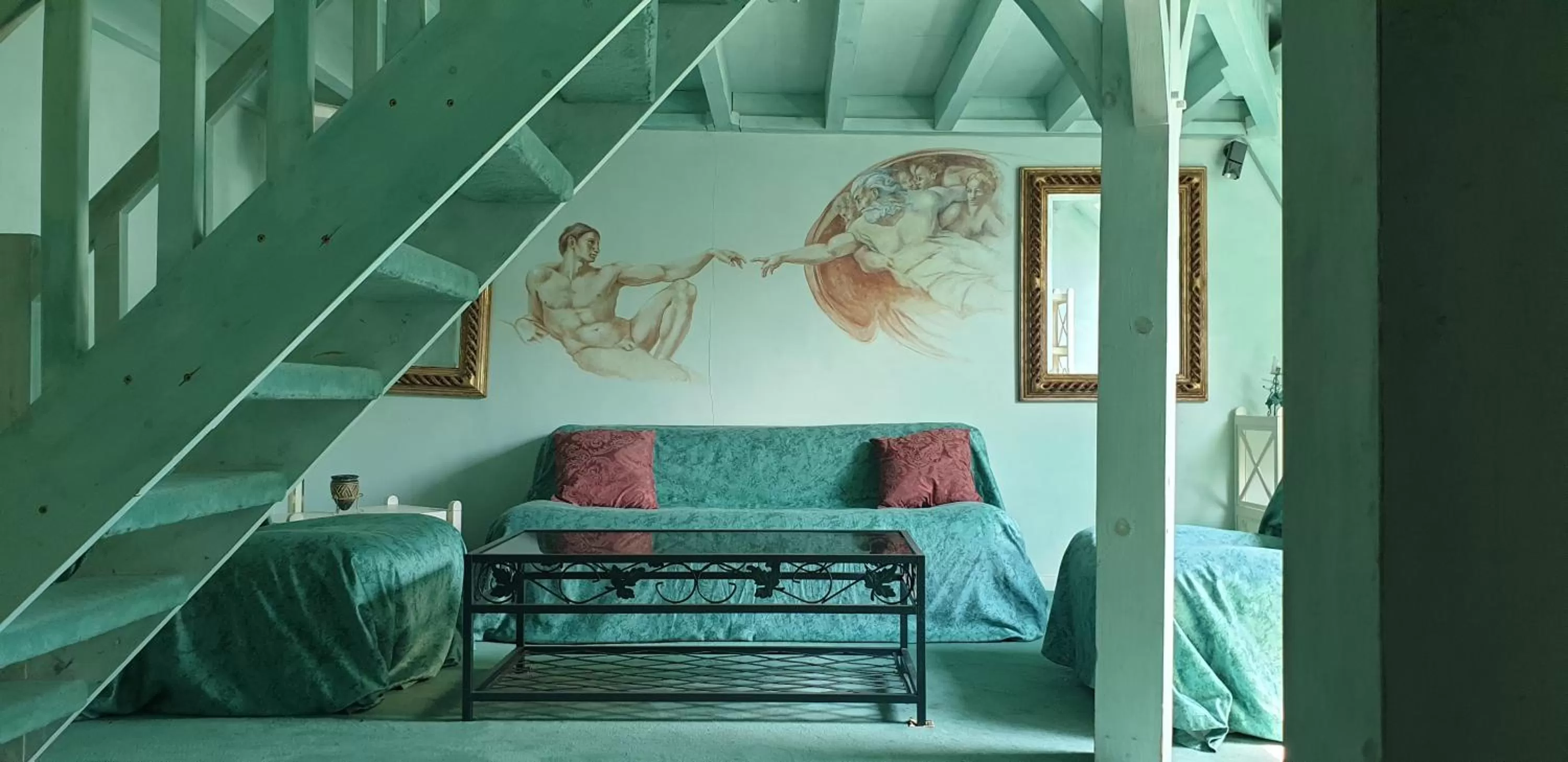 Seating area in Manoir de la Rémonière