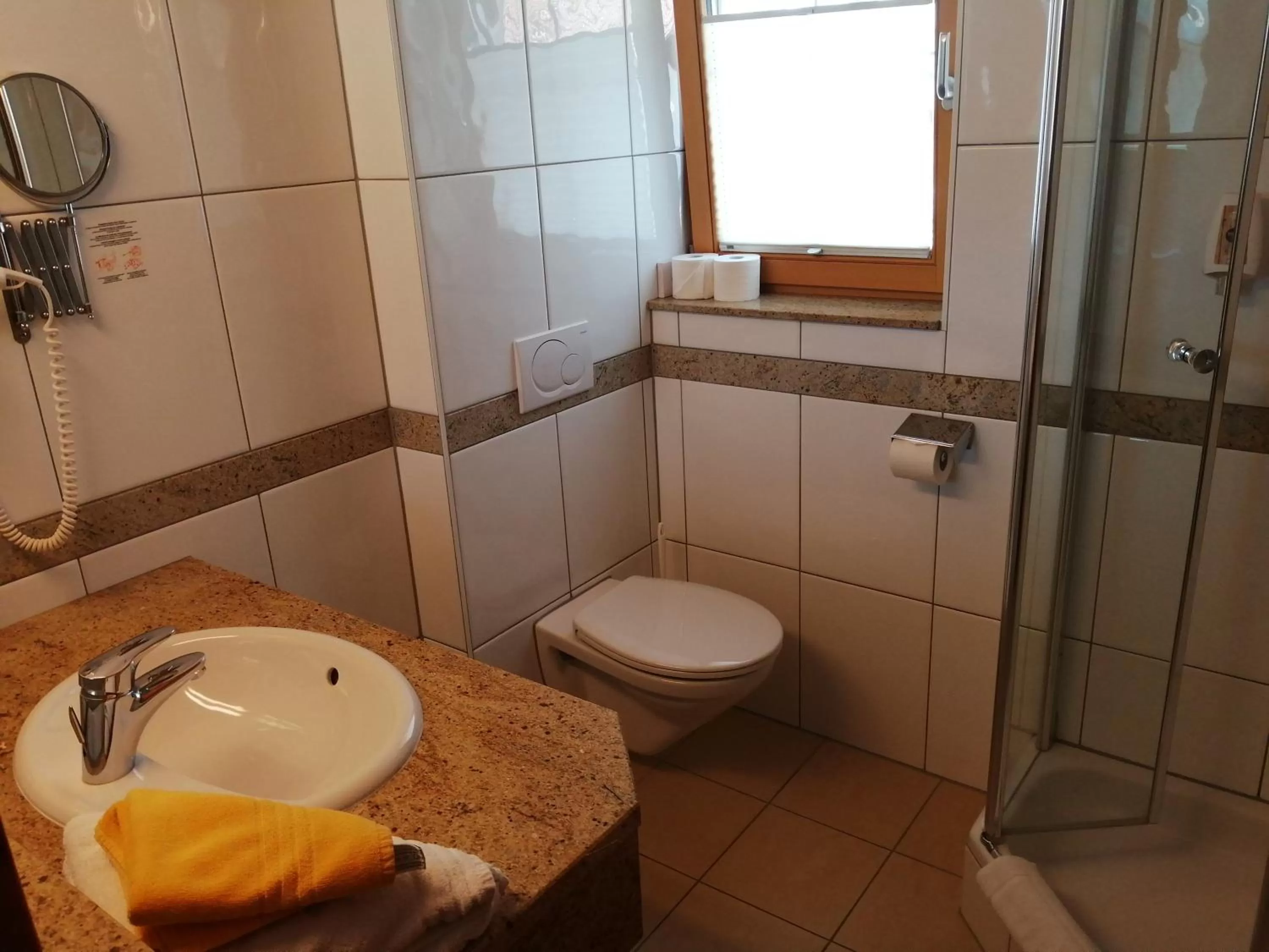 Shower, Bathroom in Hotel Enzian