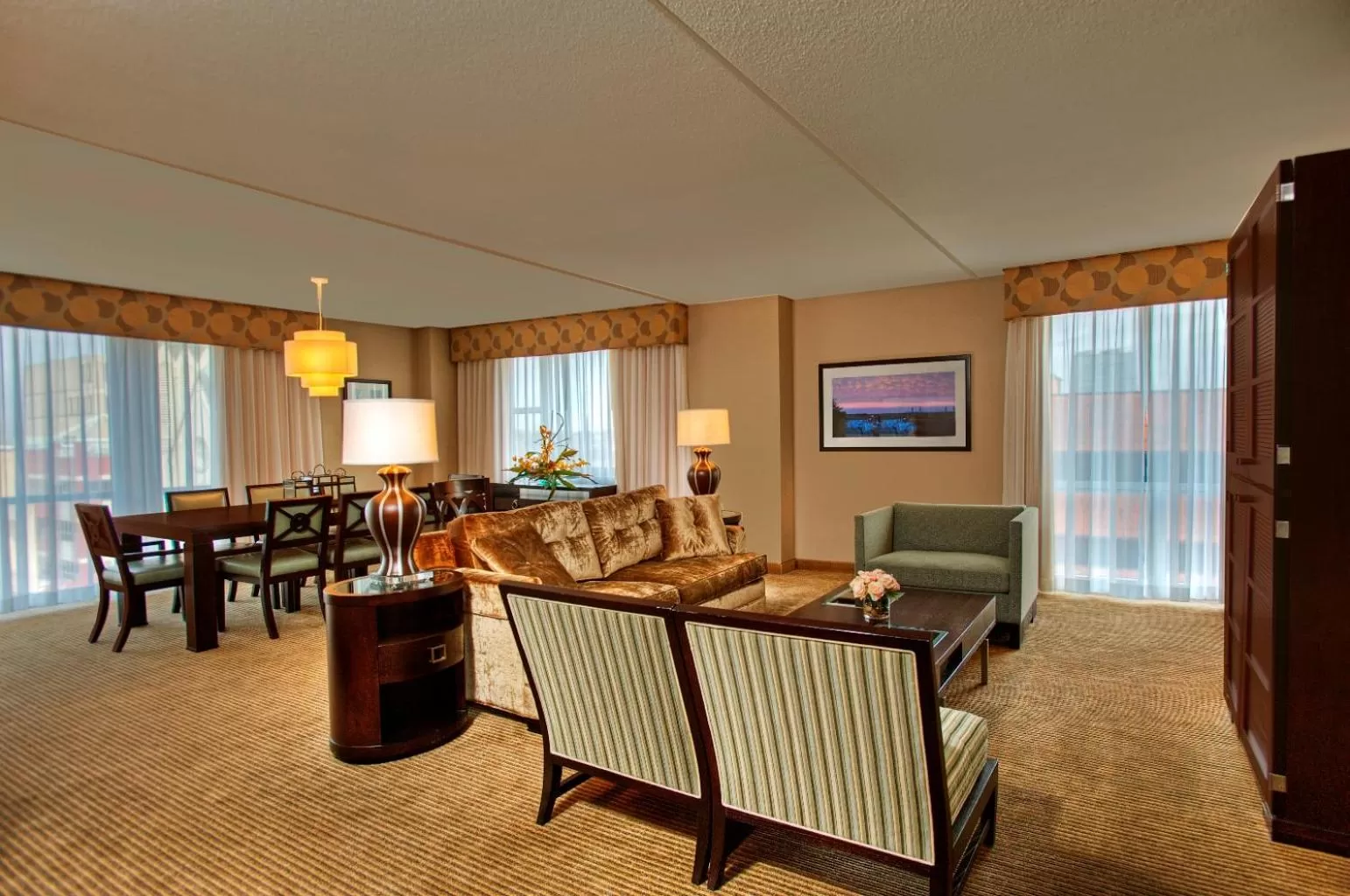 Seating area in Heldrich Hotel and Conference Center