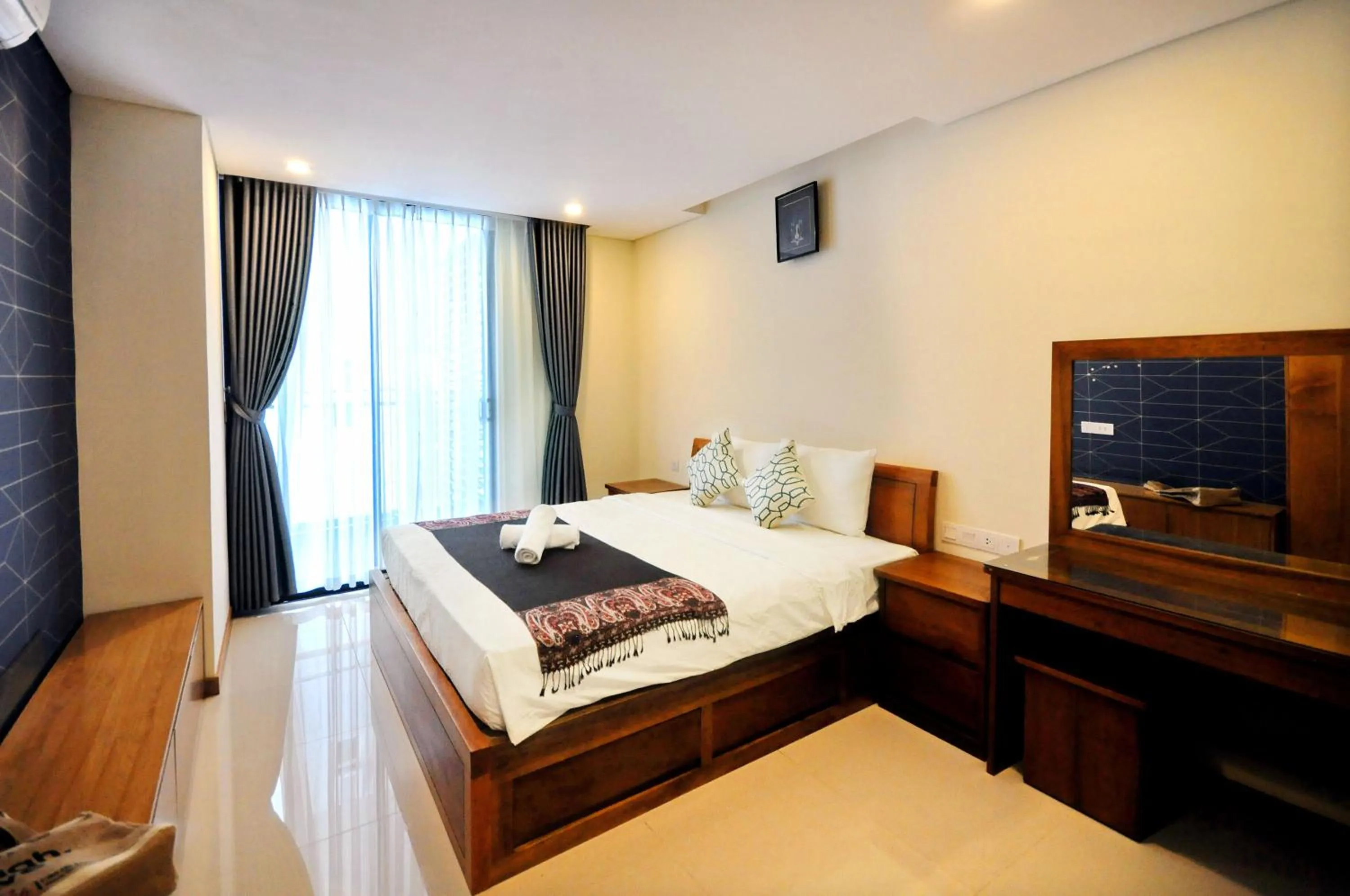 Bed in Holi Beach Hotel & Apartments