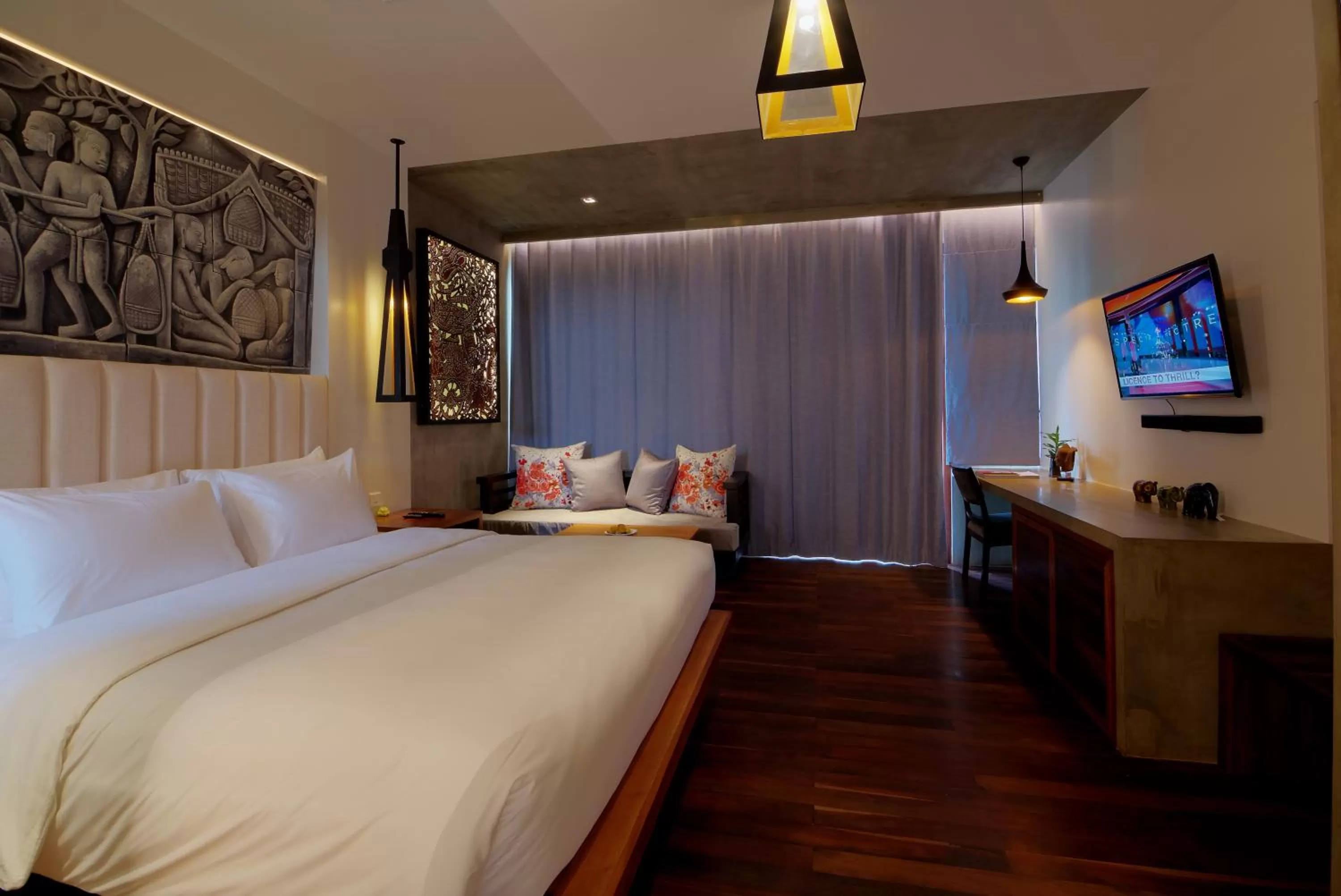 Photo of the whole room, Bed in Apsara Residence Hotel