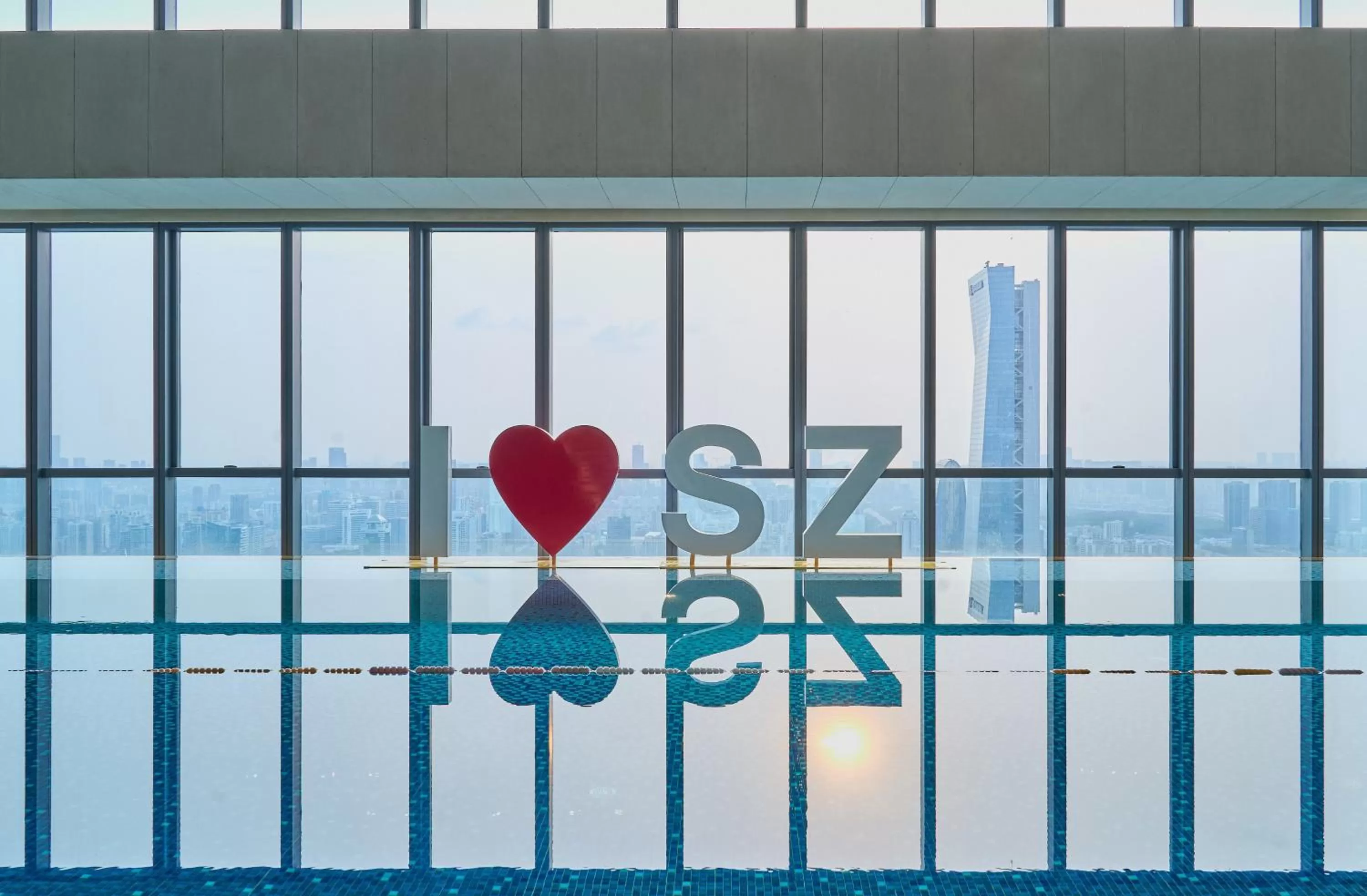 Swimming pool in Crowne Plaza Shenzhen Nanshan by IHG