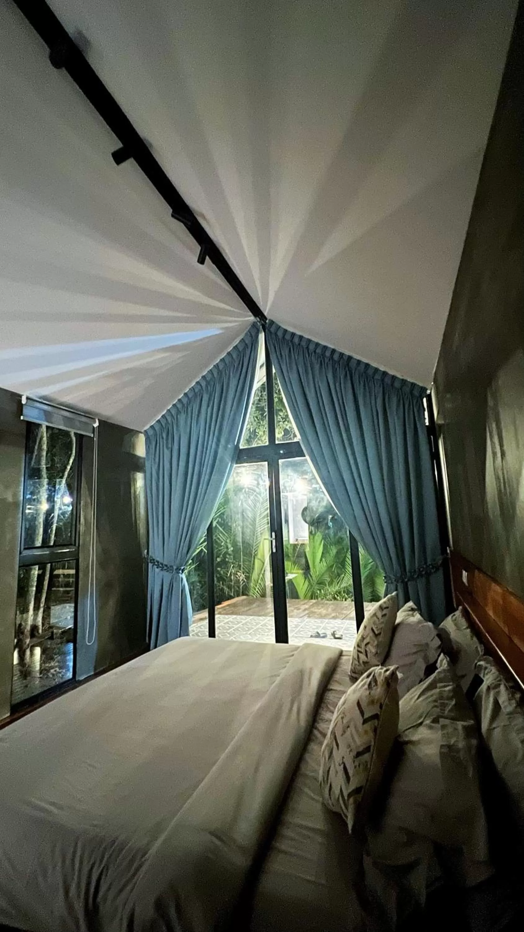 View (from property/room), Bed in Kampot Riverfront Boutique