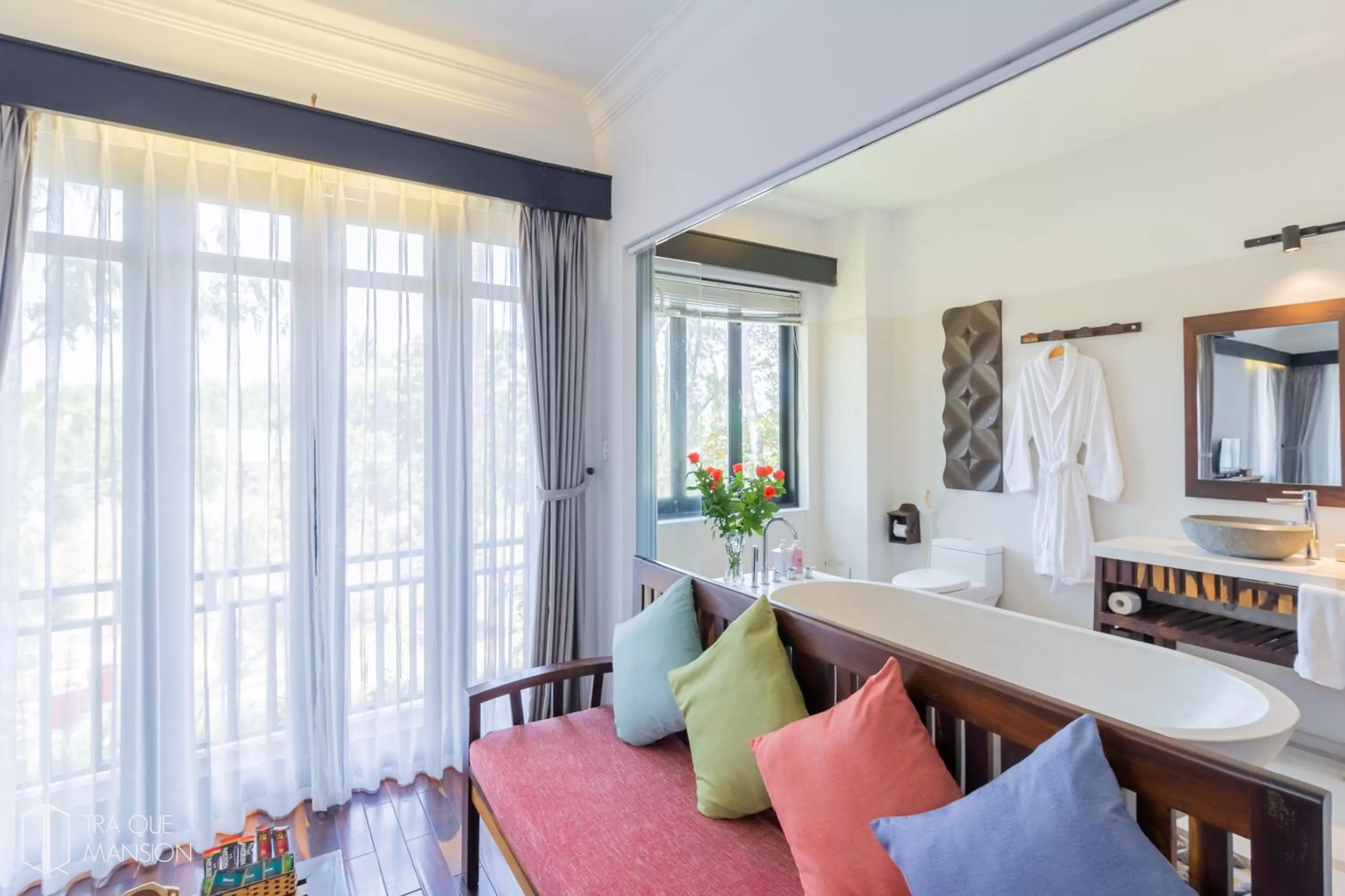 River view, Seating Area in Tra Que Mansion