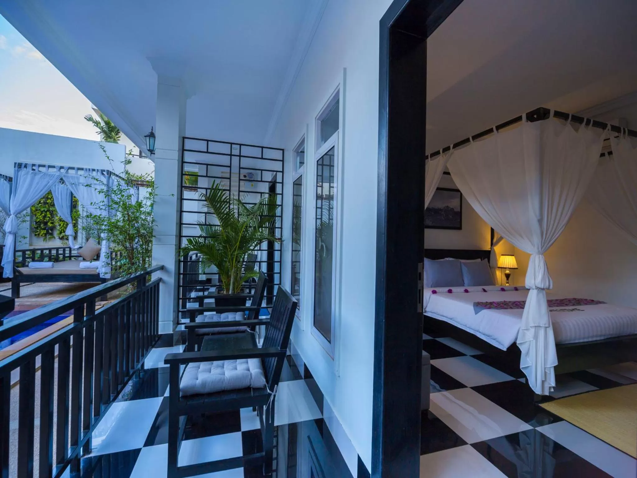 Balcony/Terrace, Bed in Rithy Rine Angkor Residence