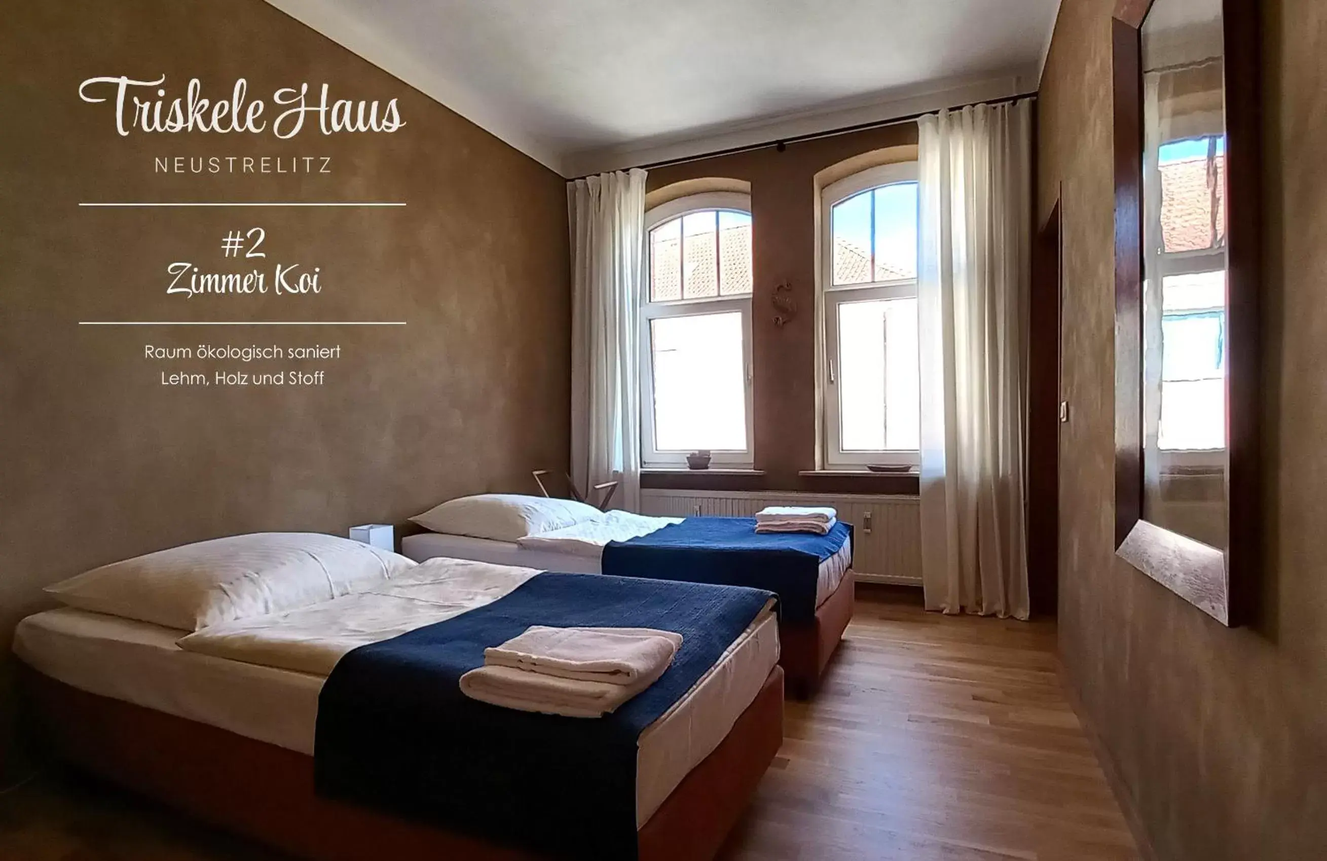 Double or Twin Room with Private Bathroom in Triskele Haus - Ökologisches Seminar- und Gästehaus in Strelitz Double or Twin Room with Private Bathroom in Triskele Haus - Ökologisches Seminar- und Gästehaus in Strelitz