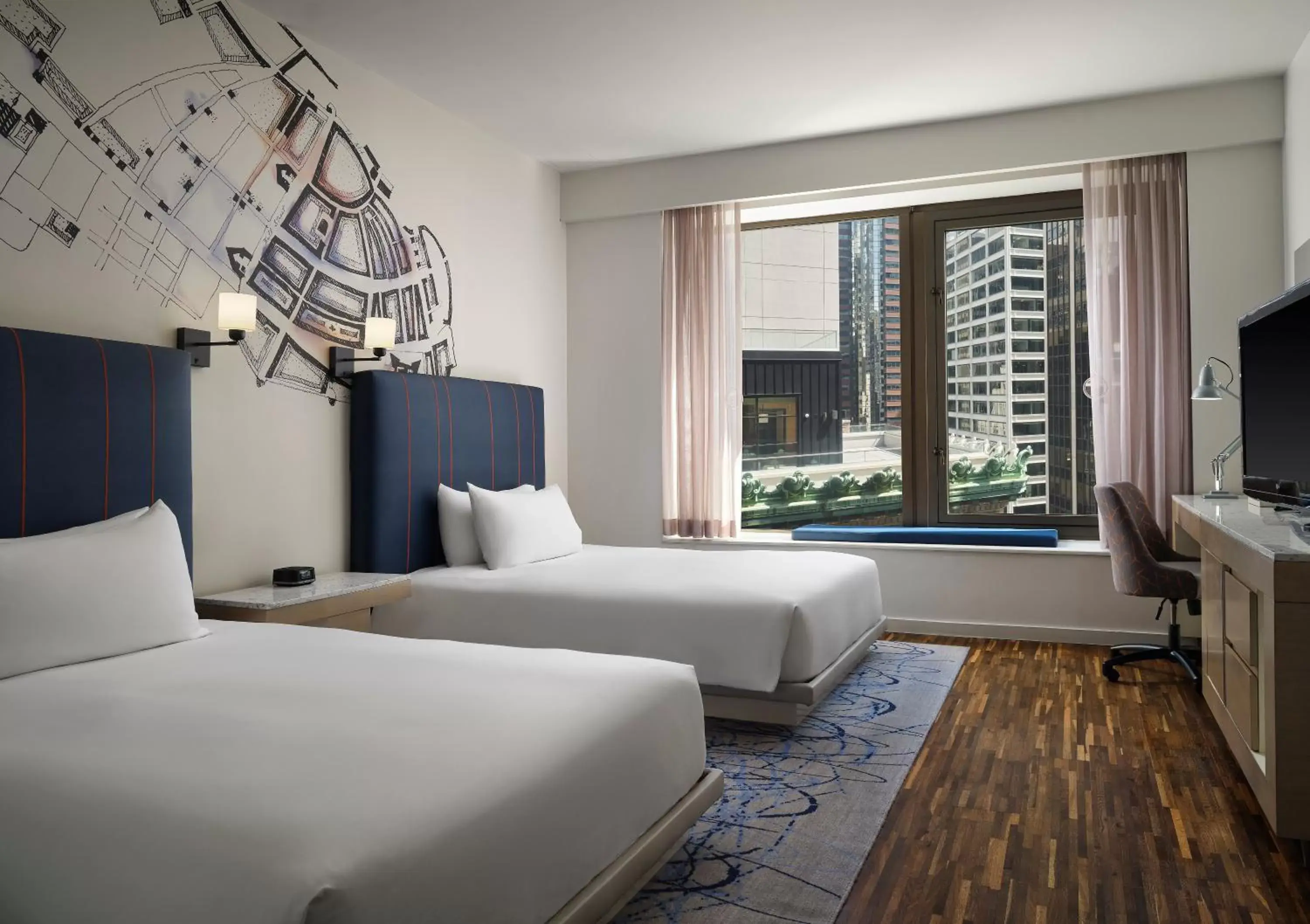 Double Room with Two Double Beds in Hyatt Centric Wall Street New York Double Room with Two Double Beds in Hyatt Centric Wall Street New York