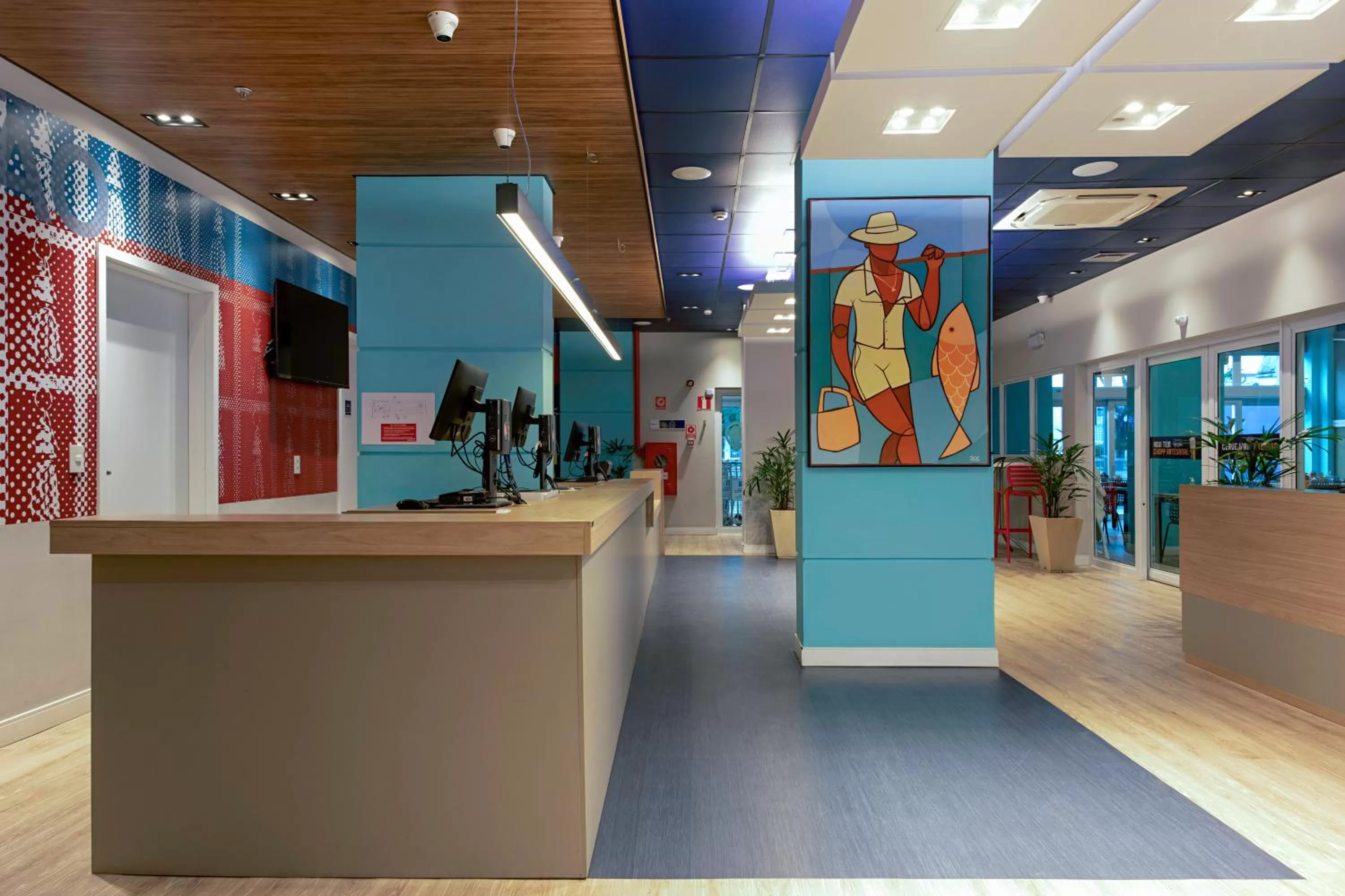 Lobby or reception in ibis budget Maceió Pajuçara