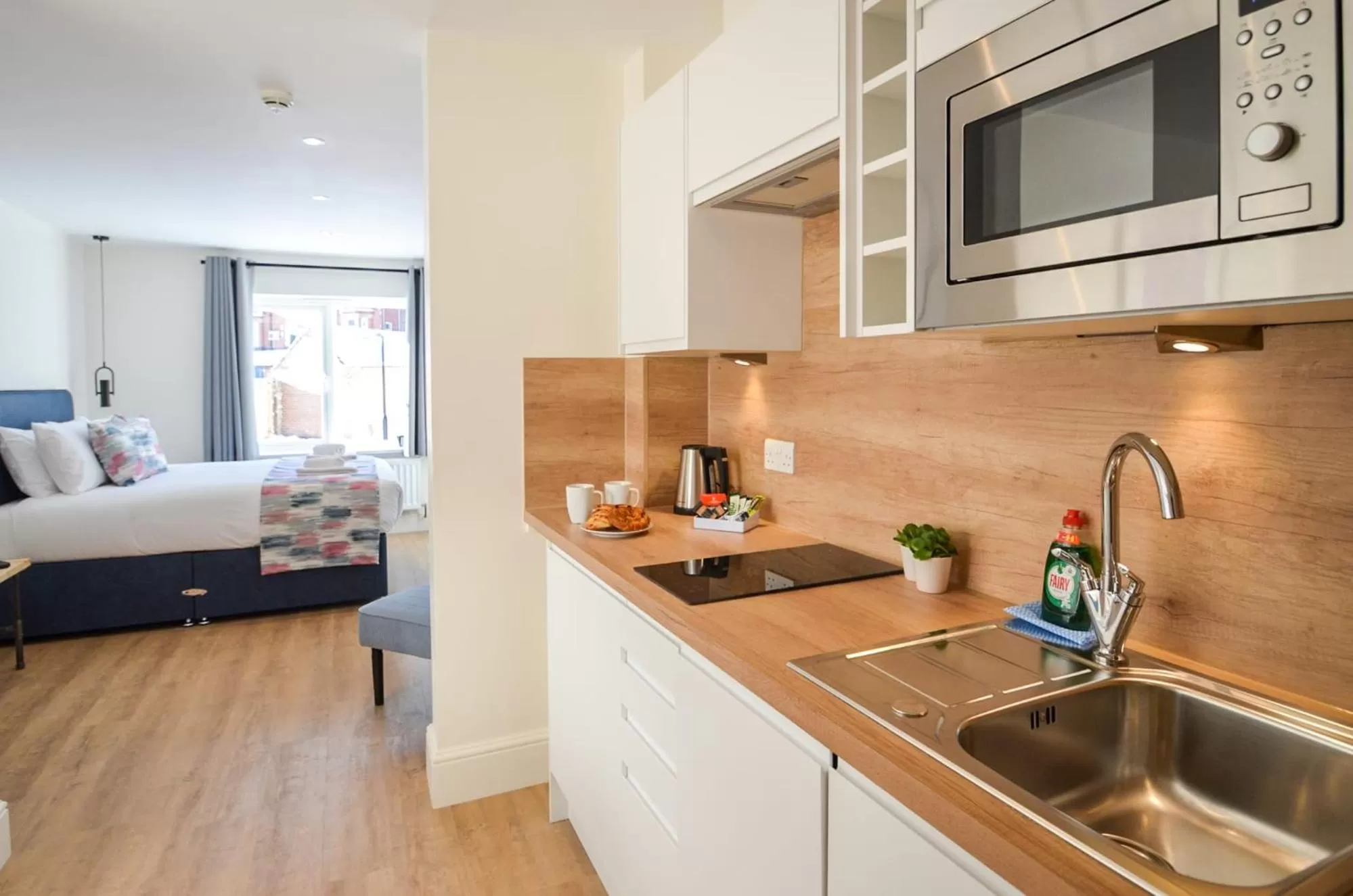 Kitchen/Kitchenette in The Birchover Residences Trent Bridge