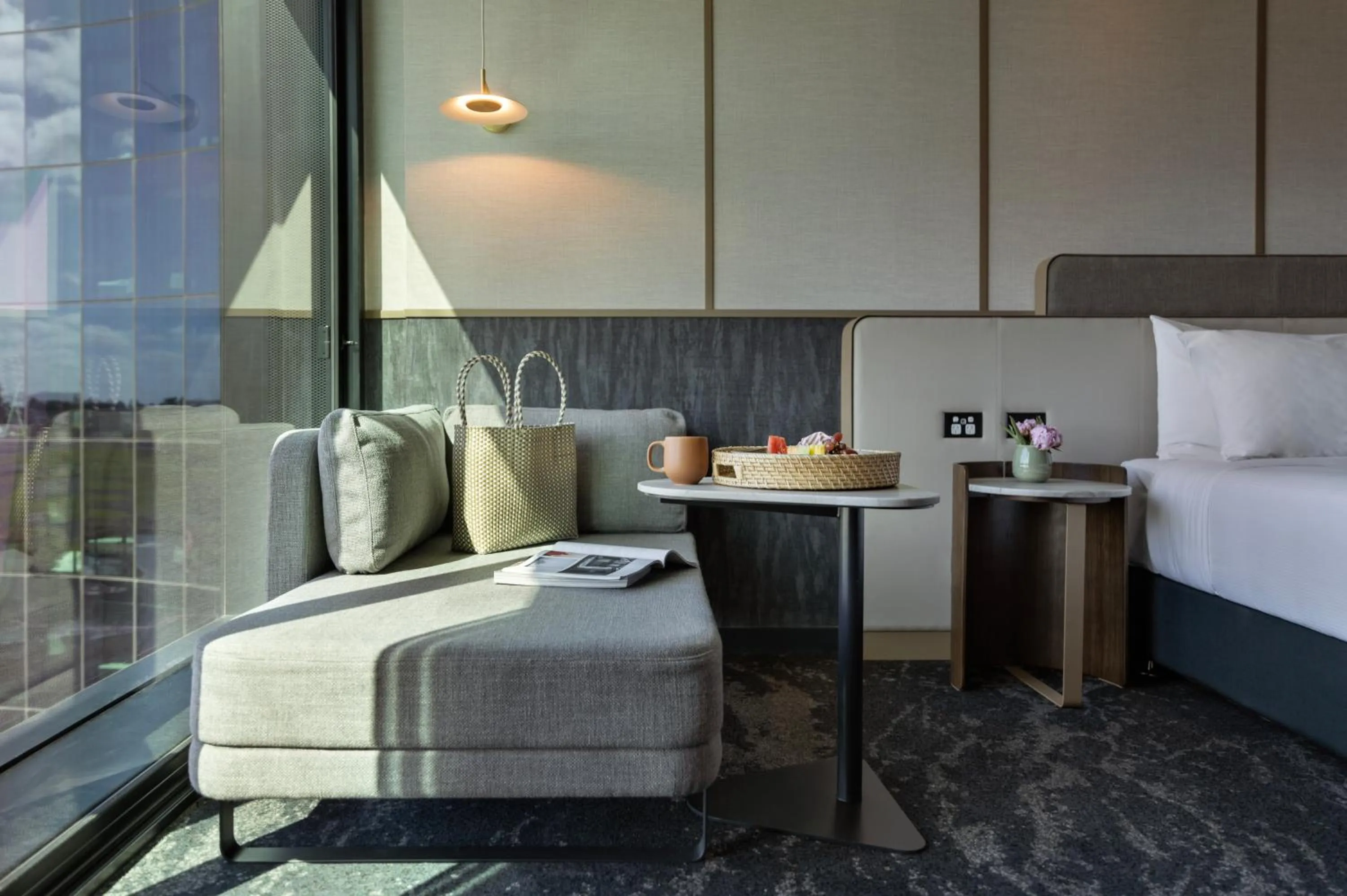 Bed in Pullman Auckland Airport