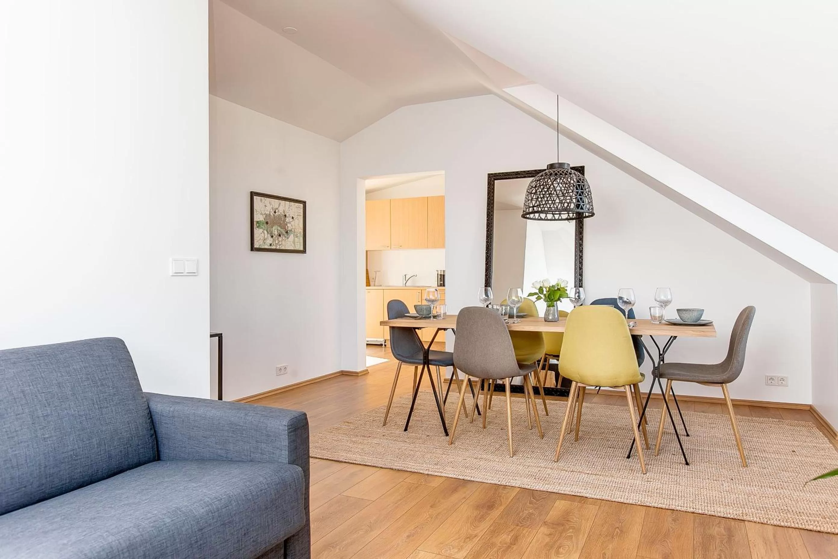 Kitchen or kitchenette in Tyr Apartments by Heimaleiga