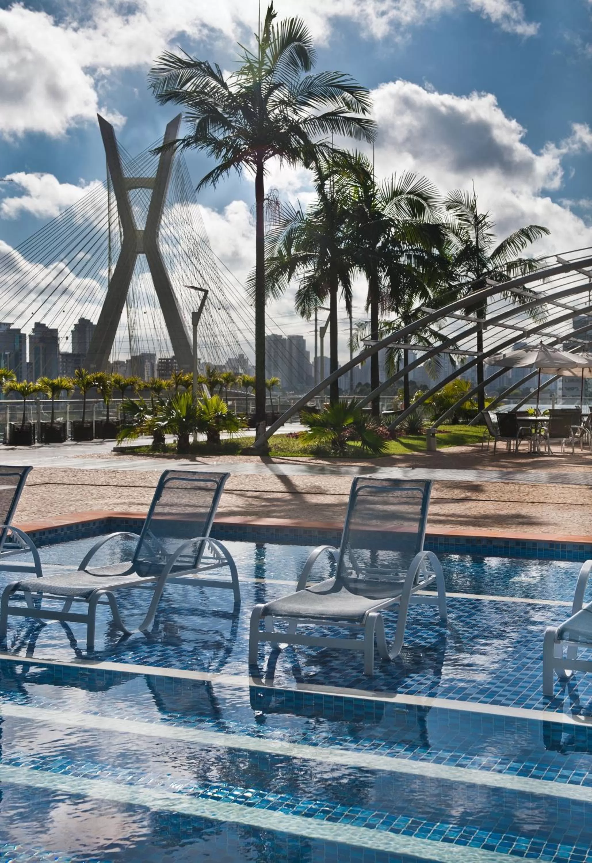 Pool view in Novotel Sao Paulo Morumbi