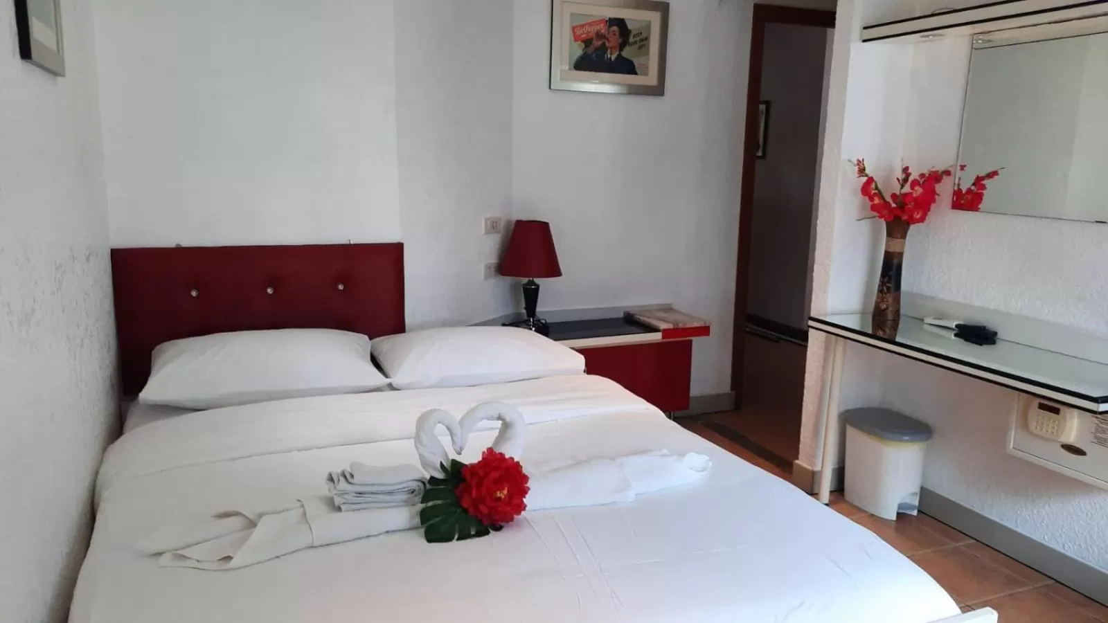 Photo of the whole room, Bed in Swiss Food Restaurant and room for rent