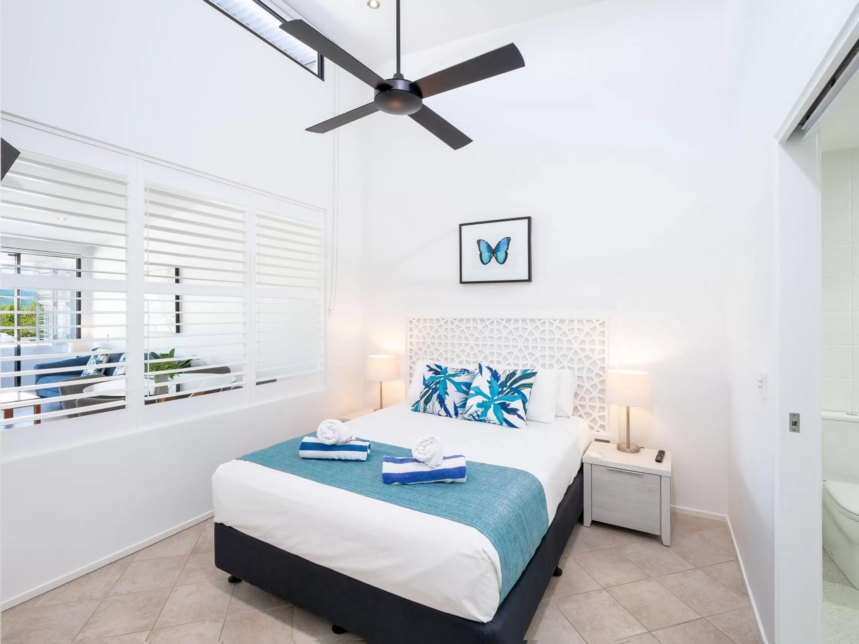 Bed in Saltwater Luxury Apartments