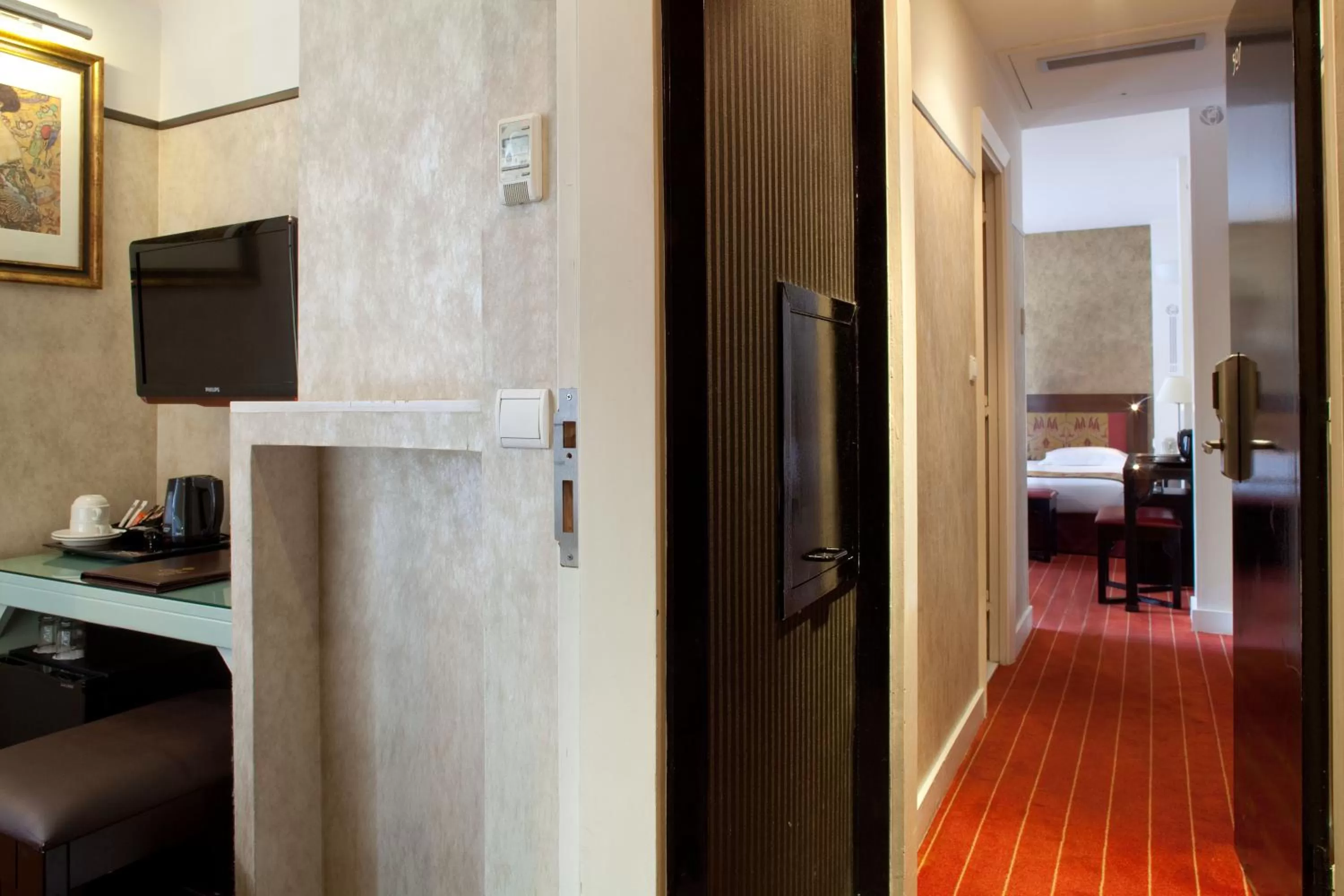 Decorative detail, Bed in Hotel Eiffel Seine