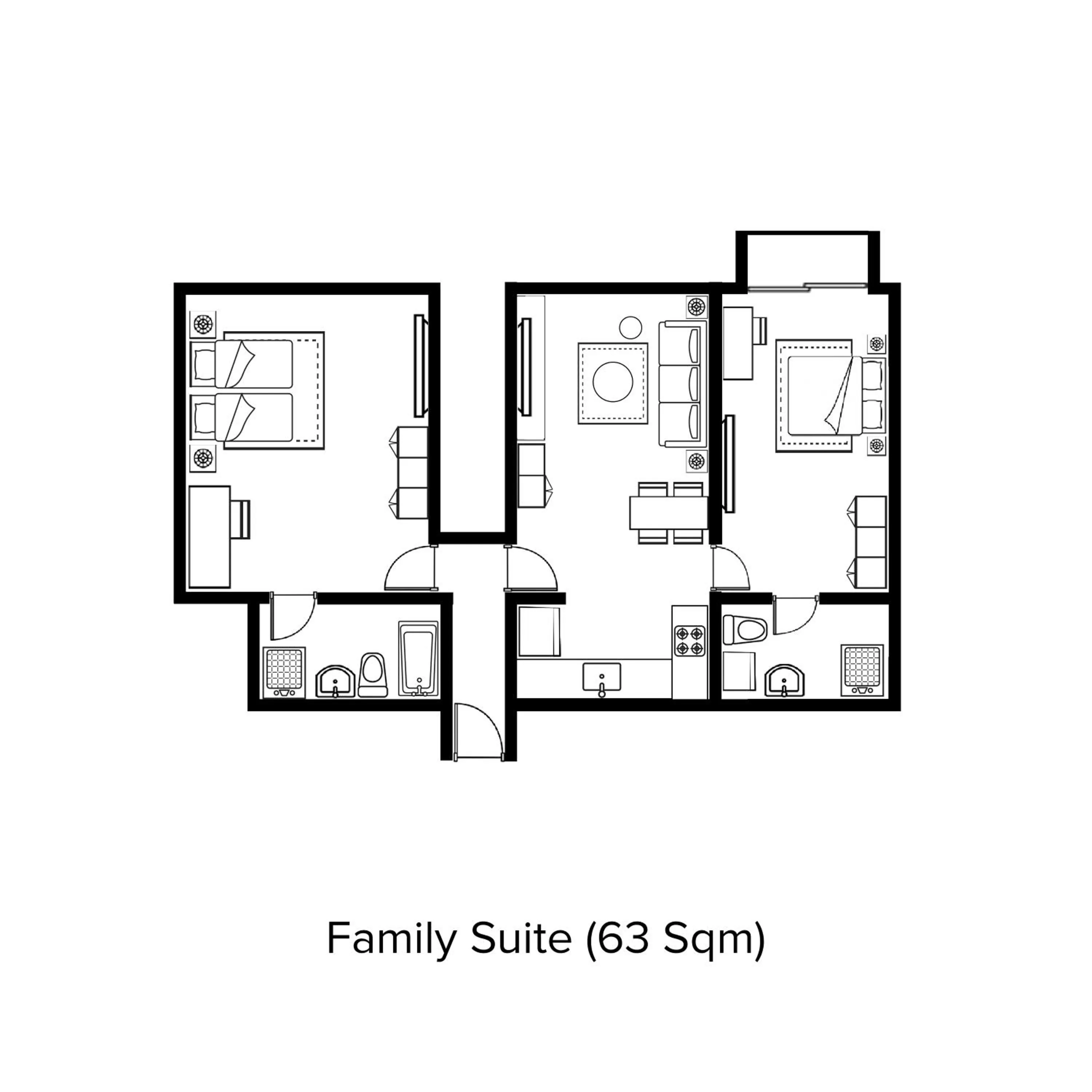 Floor plan in Citadines Sudirman Jakarta