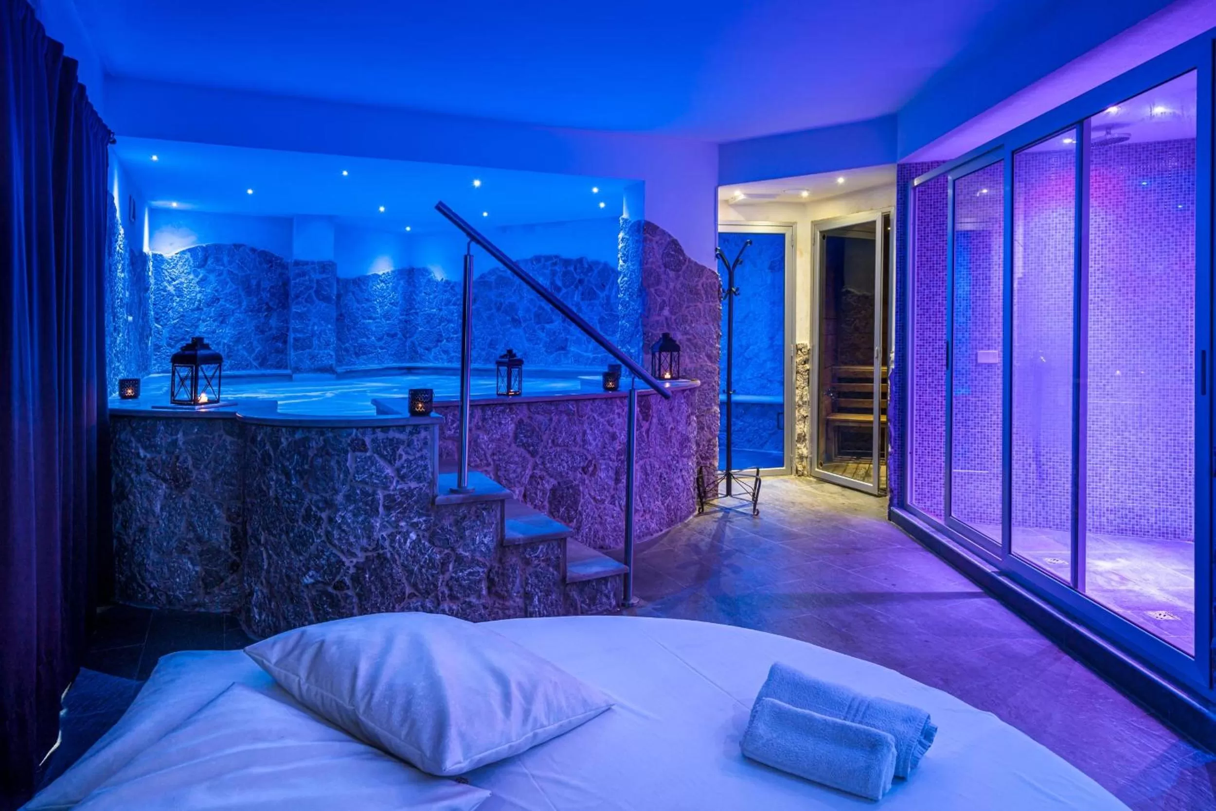 Spa and wellness centre/facilities, Bed in Taormina Palace Hotel