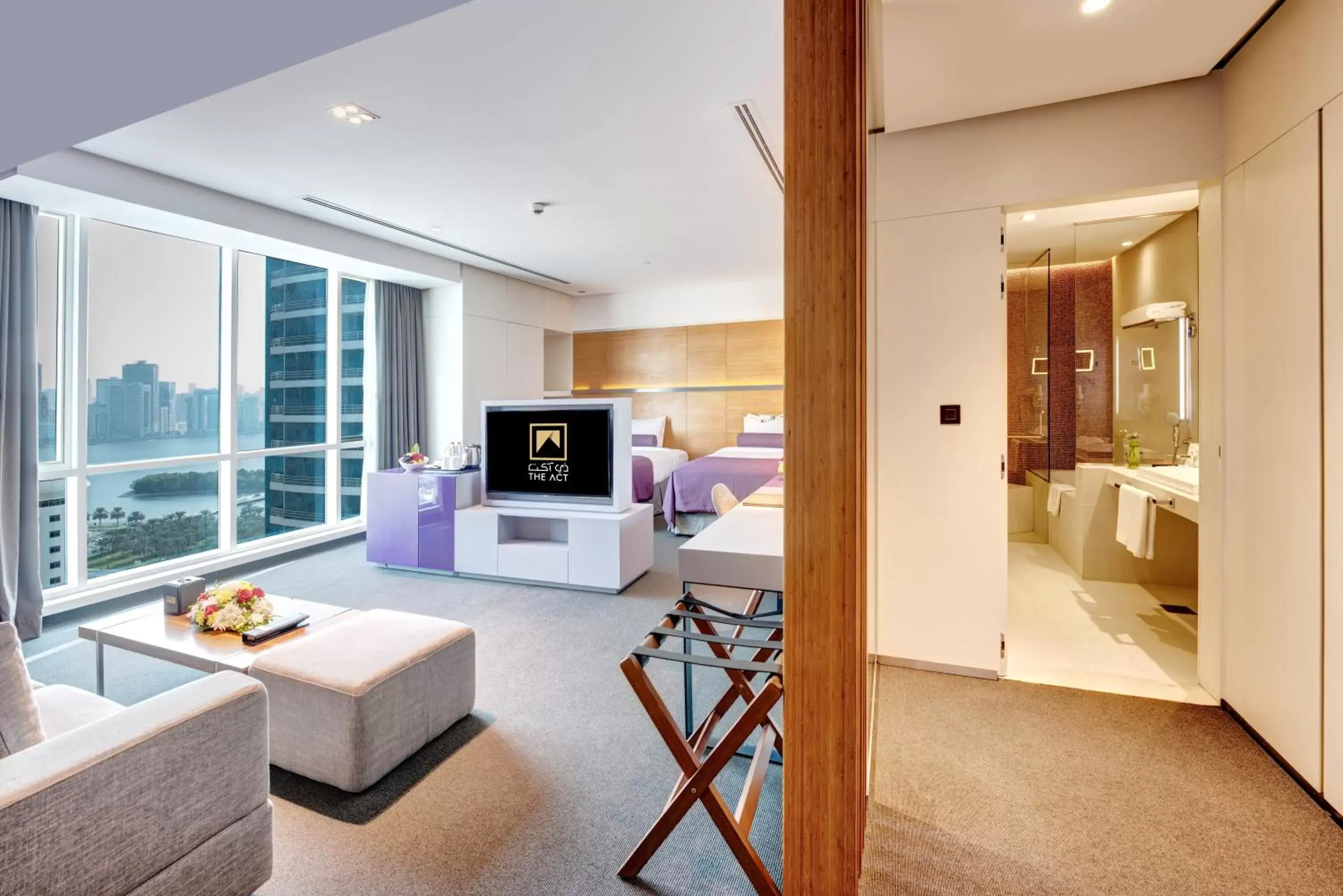 Superior Twin Room with City View in The Act Hotel Sharjah Superior Twin Room with City View in The Act Hotel Sharjah