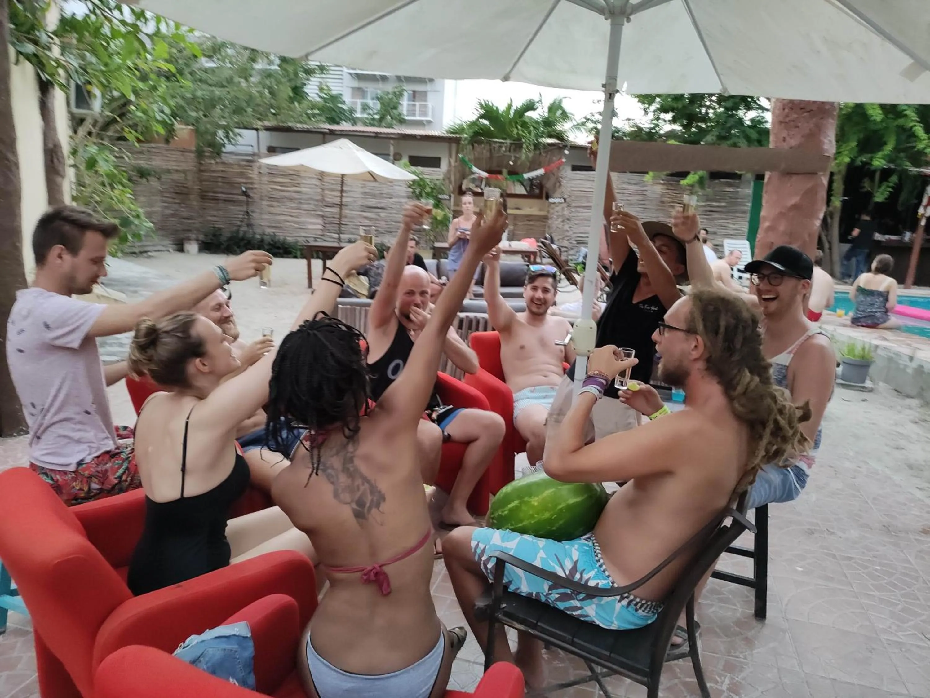 People in Lucky Traveler Hostel