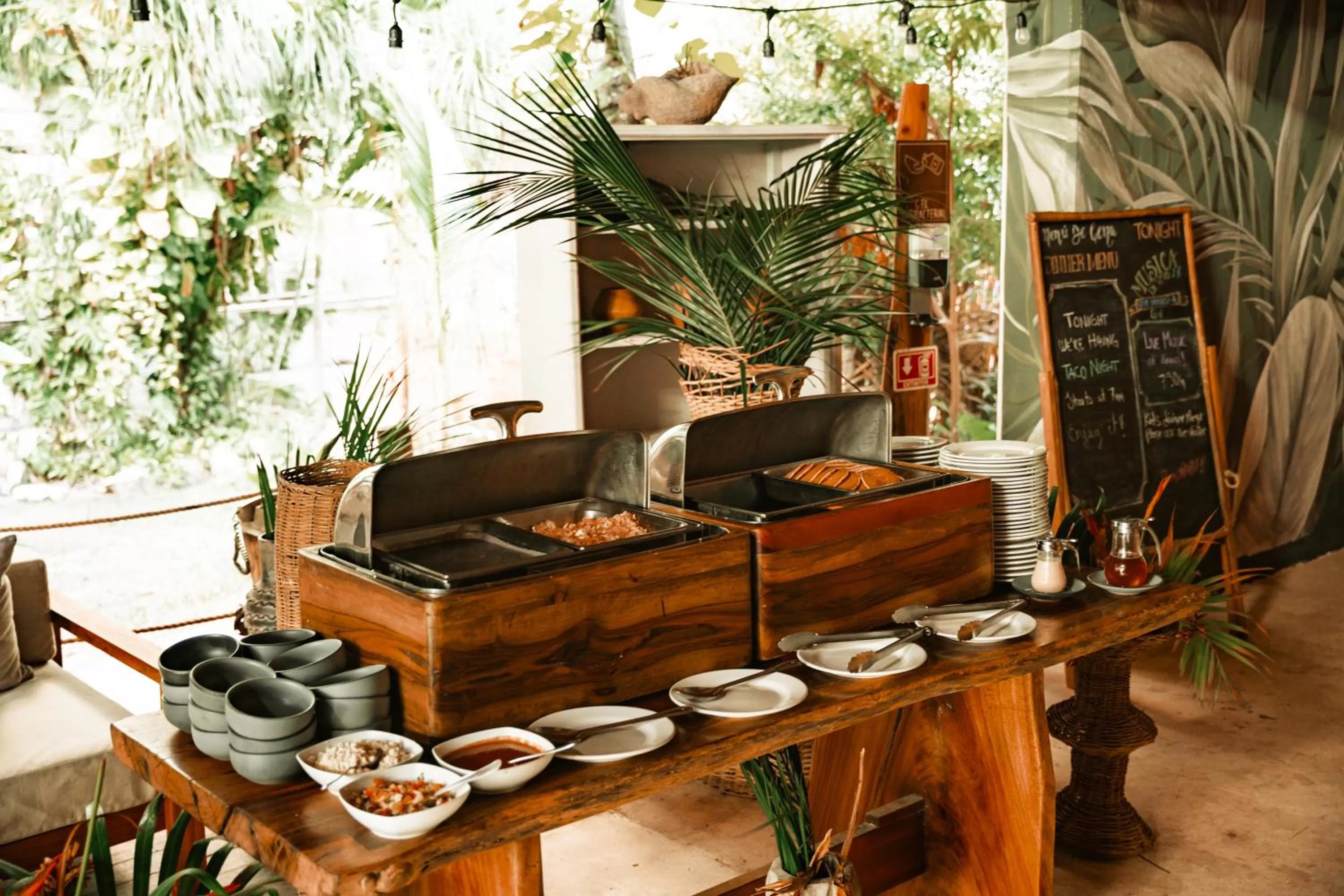 Breakfast in Petit Lafitte Beach Front Hotel & Bungalows