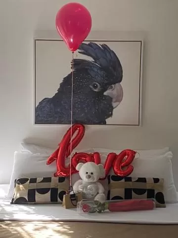 Bed in Amore On Buderim Rainforest Cabins