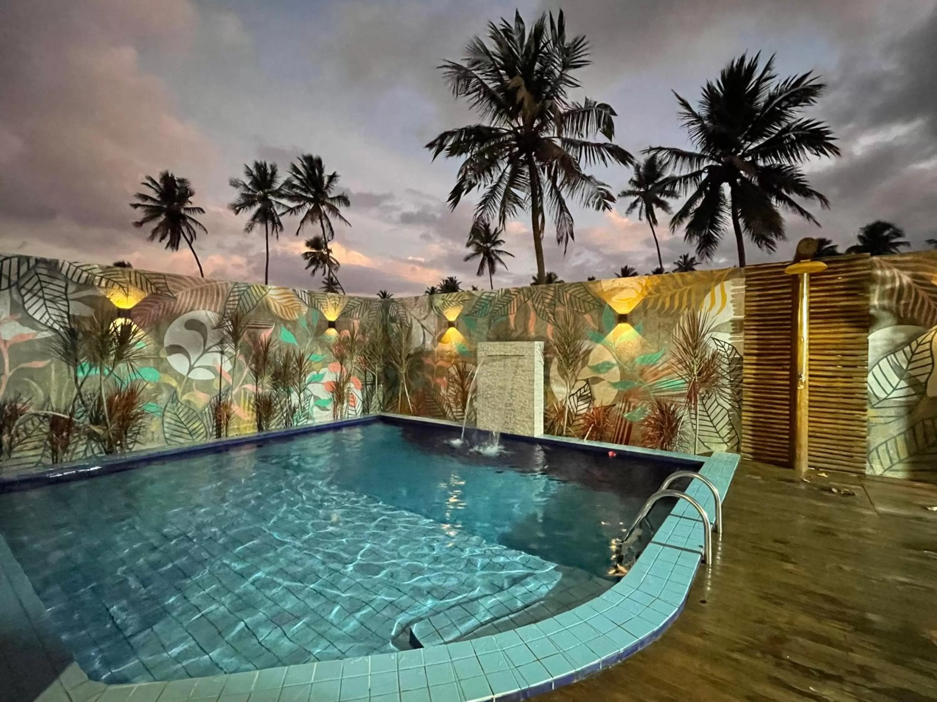 Pool view in Chalé Palhano Beach