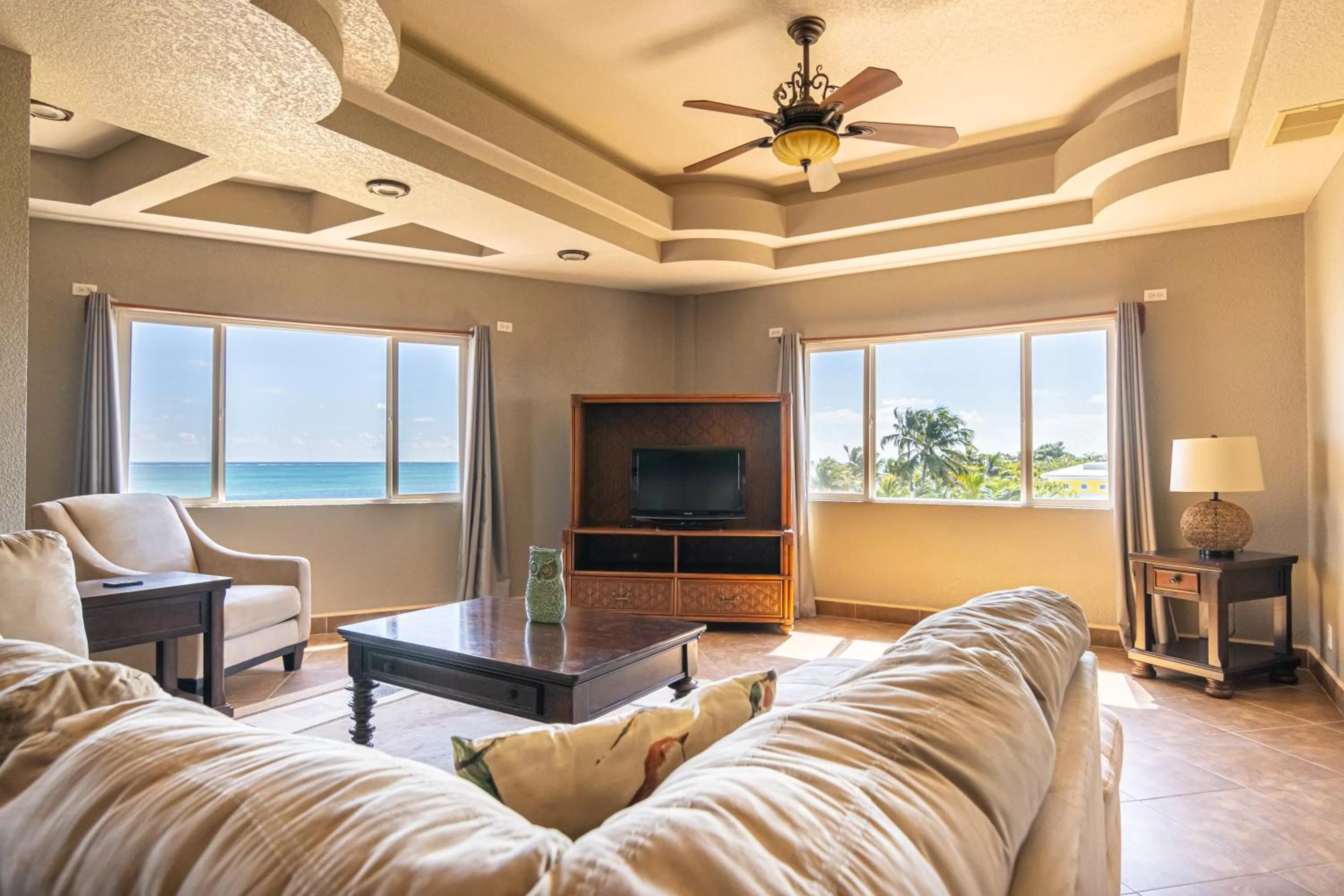 TV and multimedia, Seating Area in Lighthouse Beach Villas
