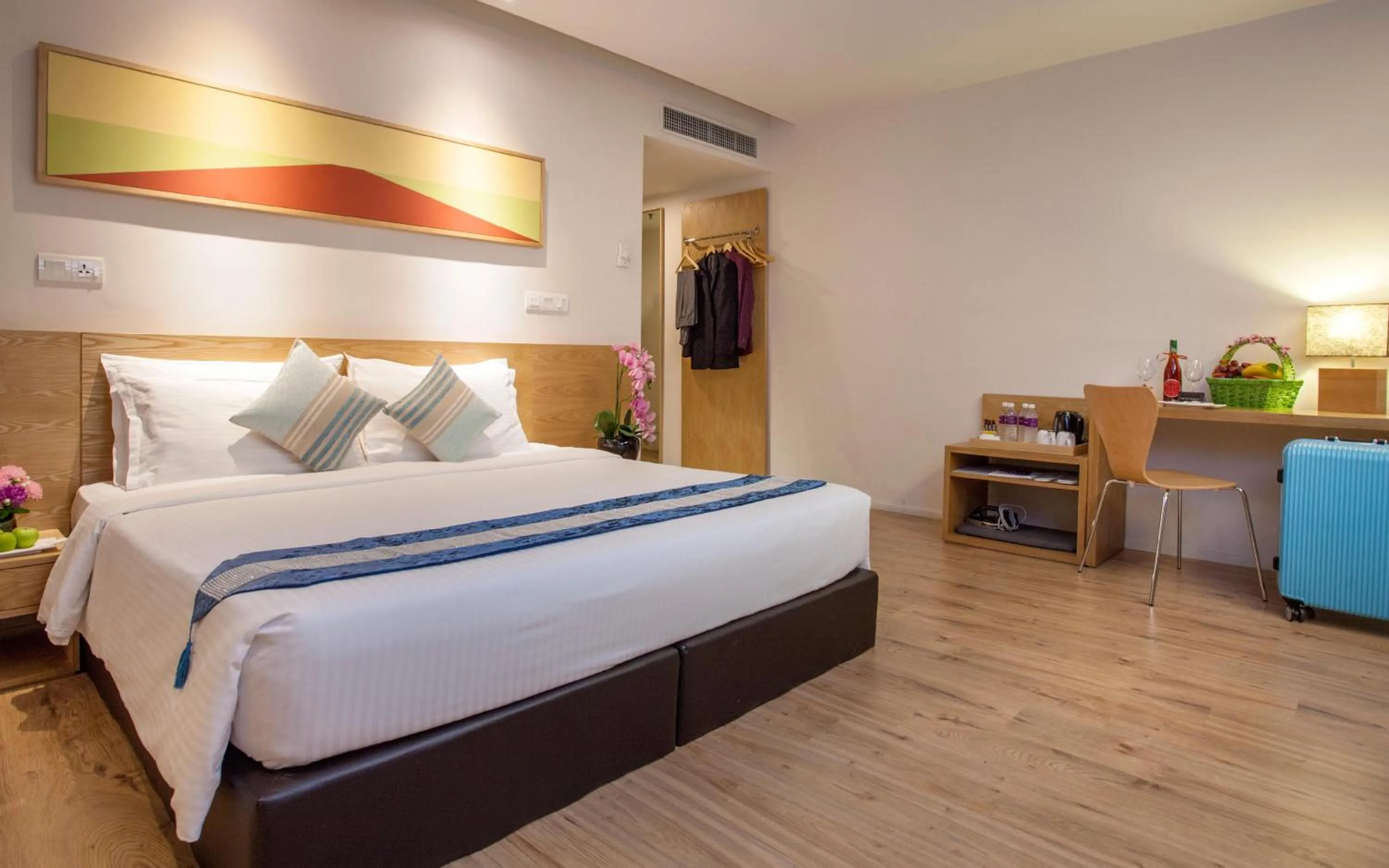 Photo of the whole room, Bed in de King Hotel KLCC