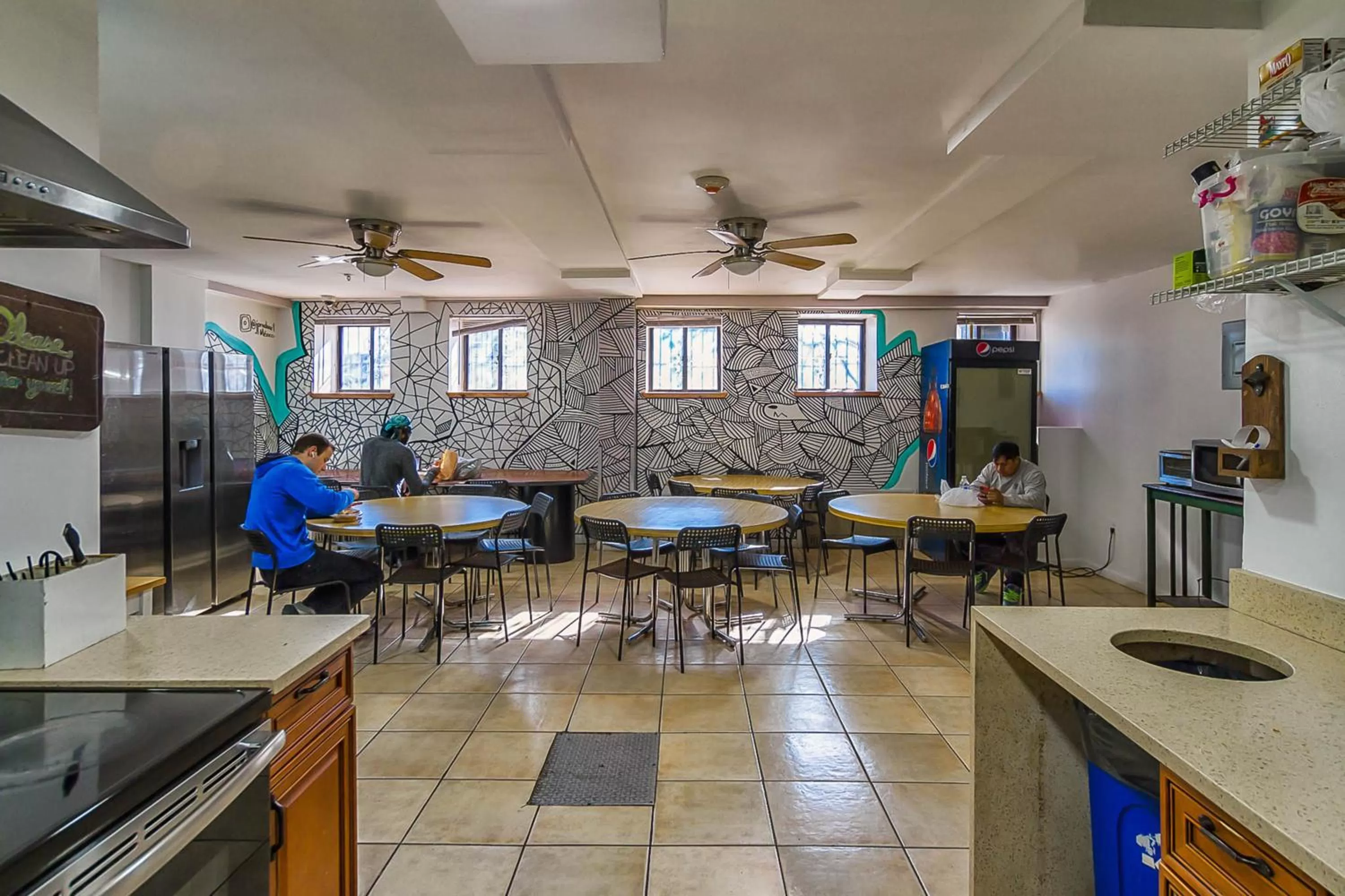 Kitchen or kitchenette in NY Moore Hostel