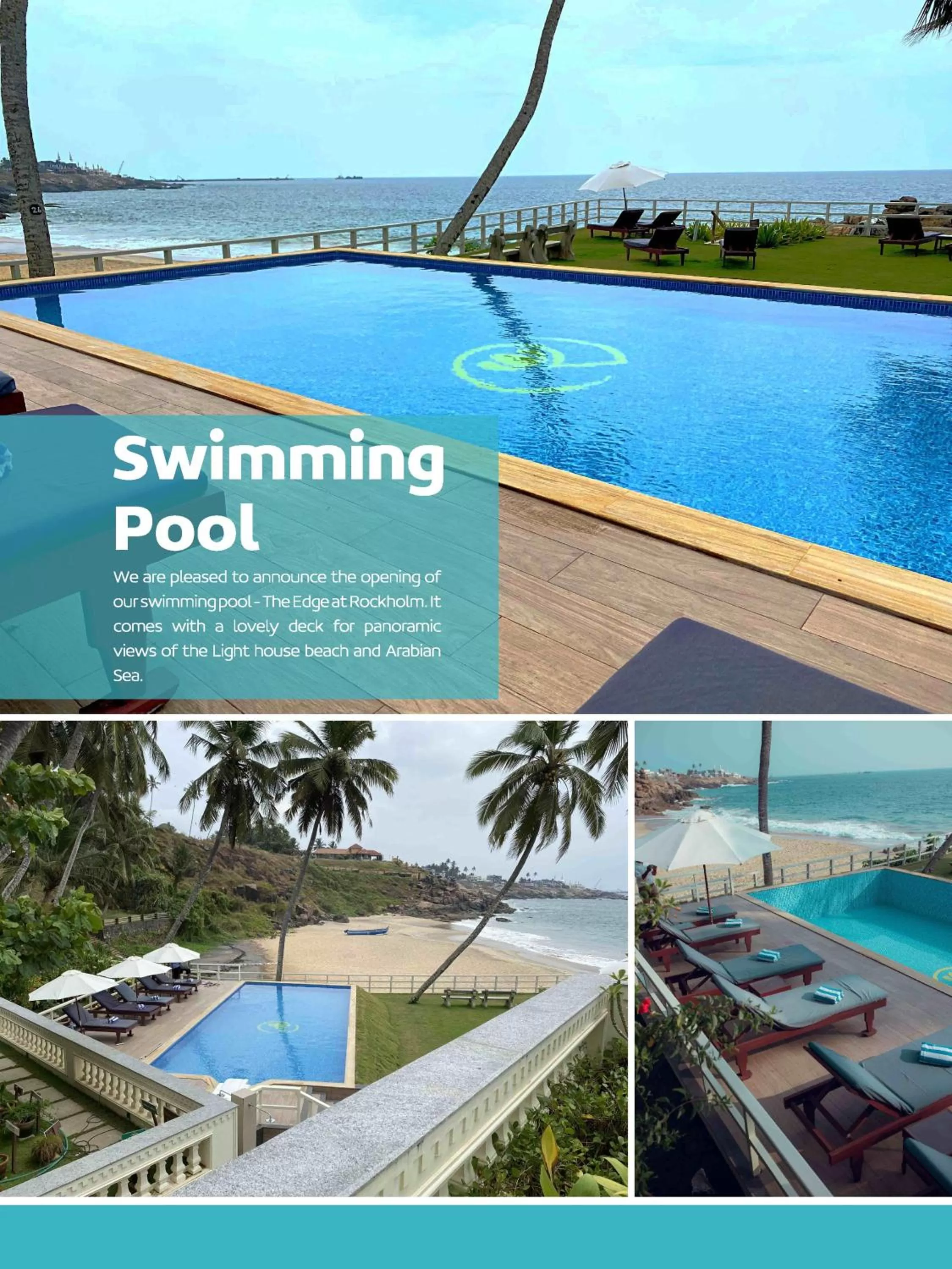 Swimming pool in Rockholm at the Light House Beach