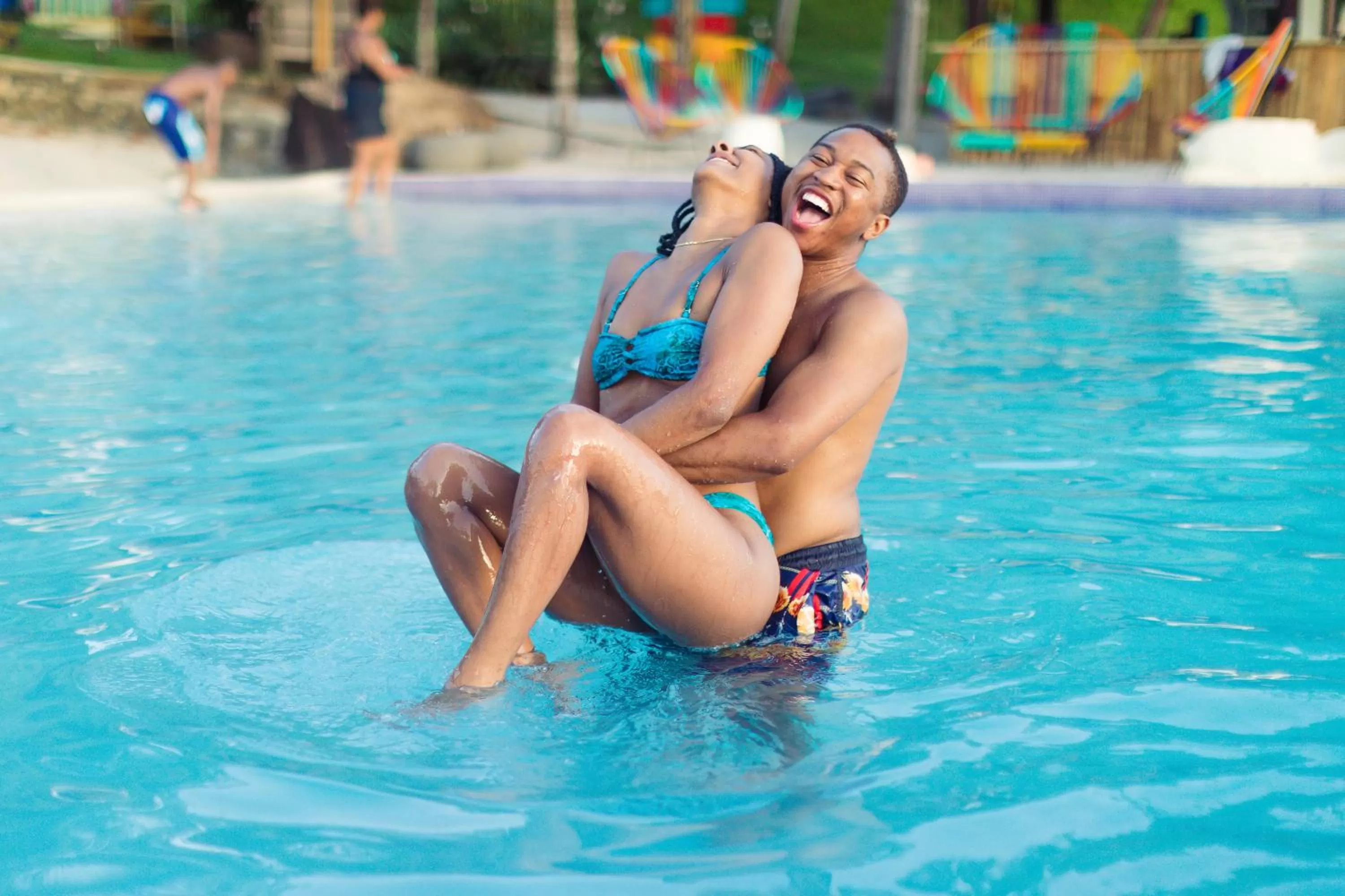 People in True Blue Bay Resort