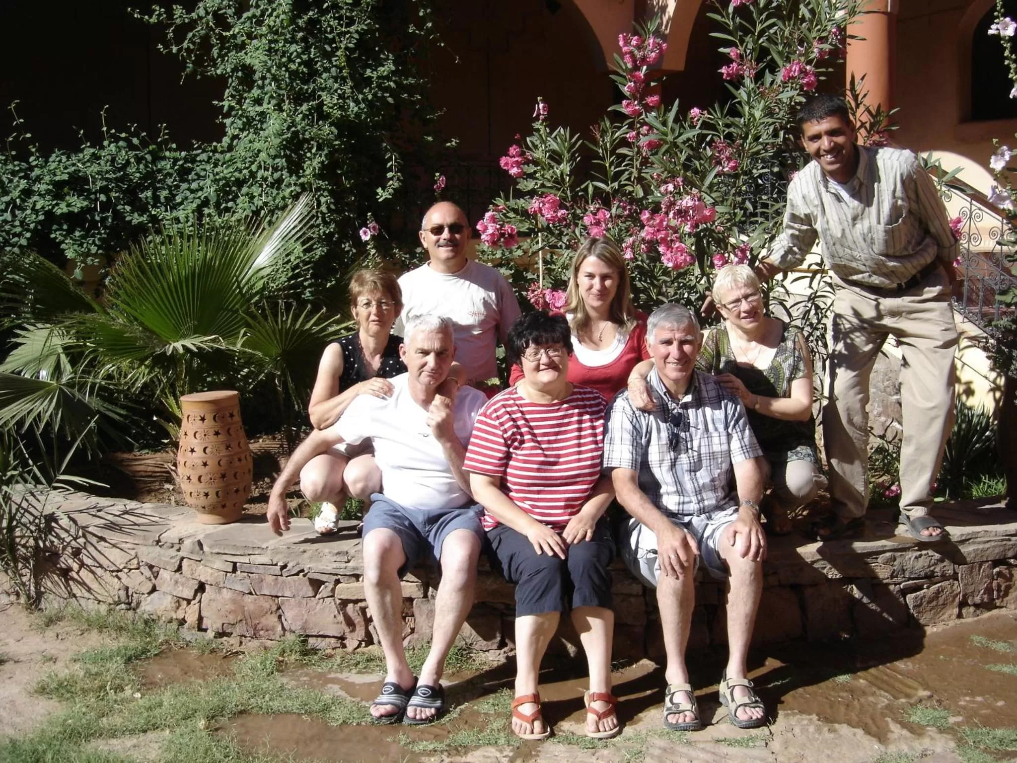 group of guests, Family in Kasbah Zitoune