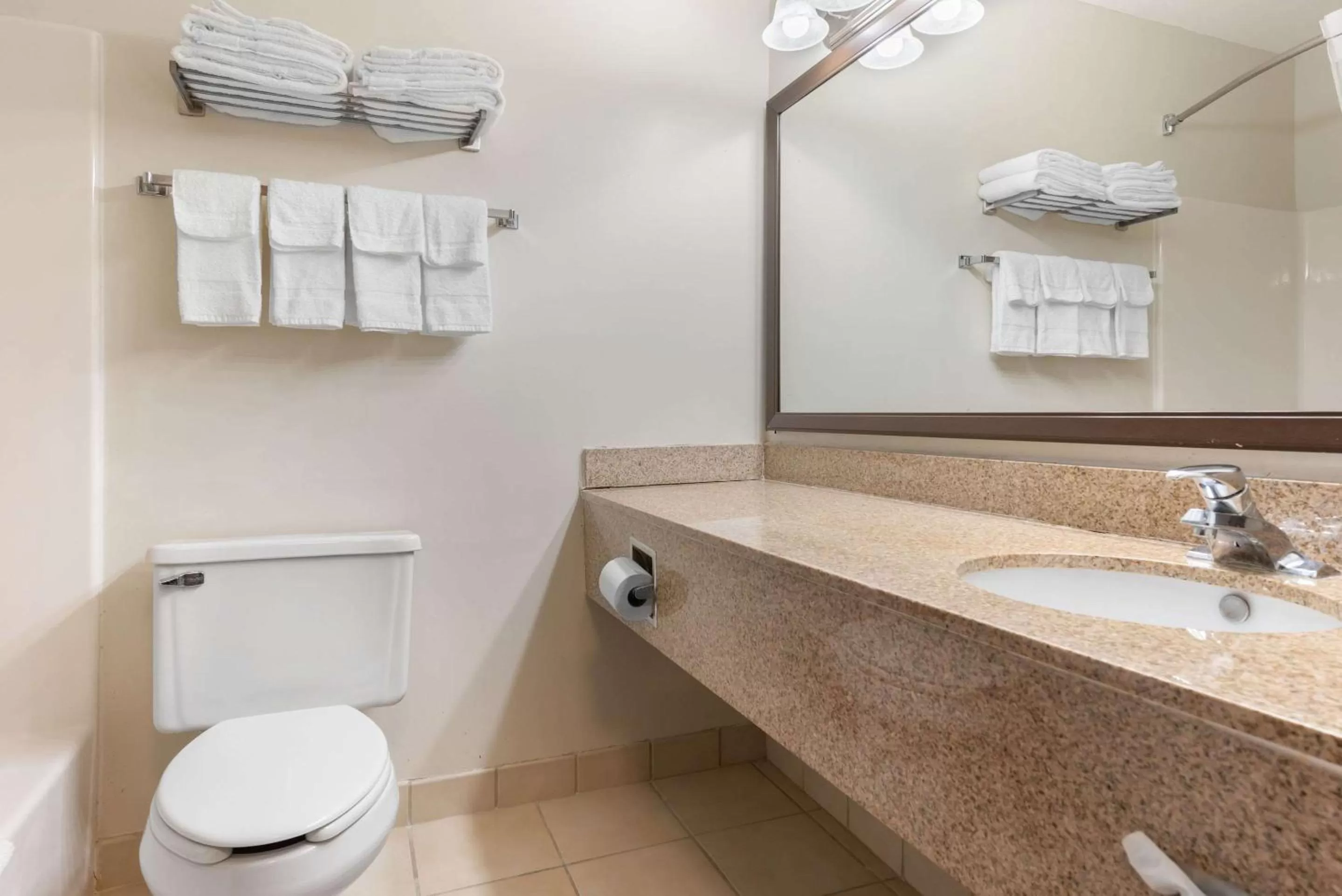 Bathroom in Quality Inn Fairborn near Wright Patterson AFB