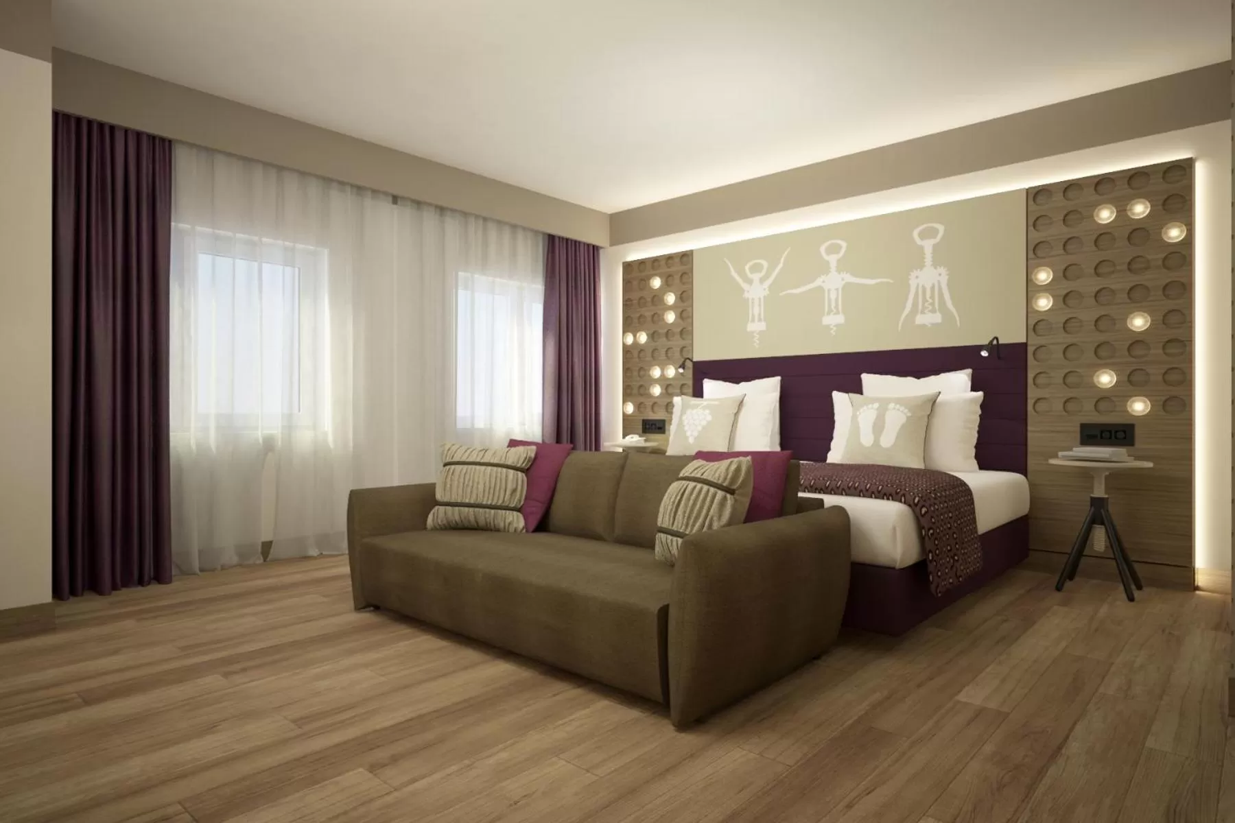 Seating area, Bed in Best Western Plus Soave Hotel