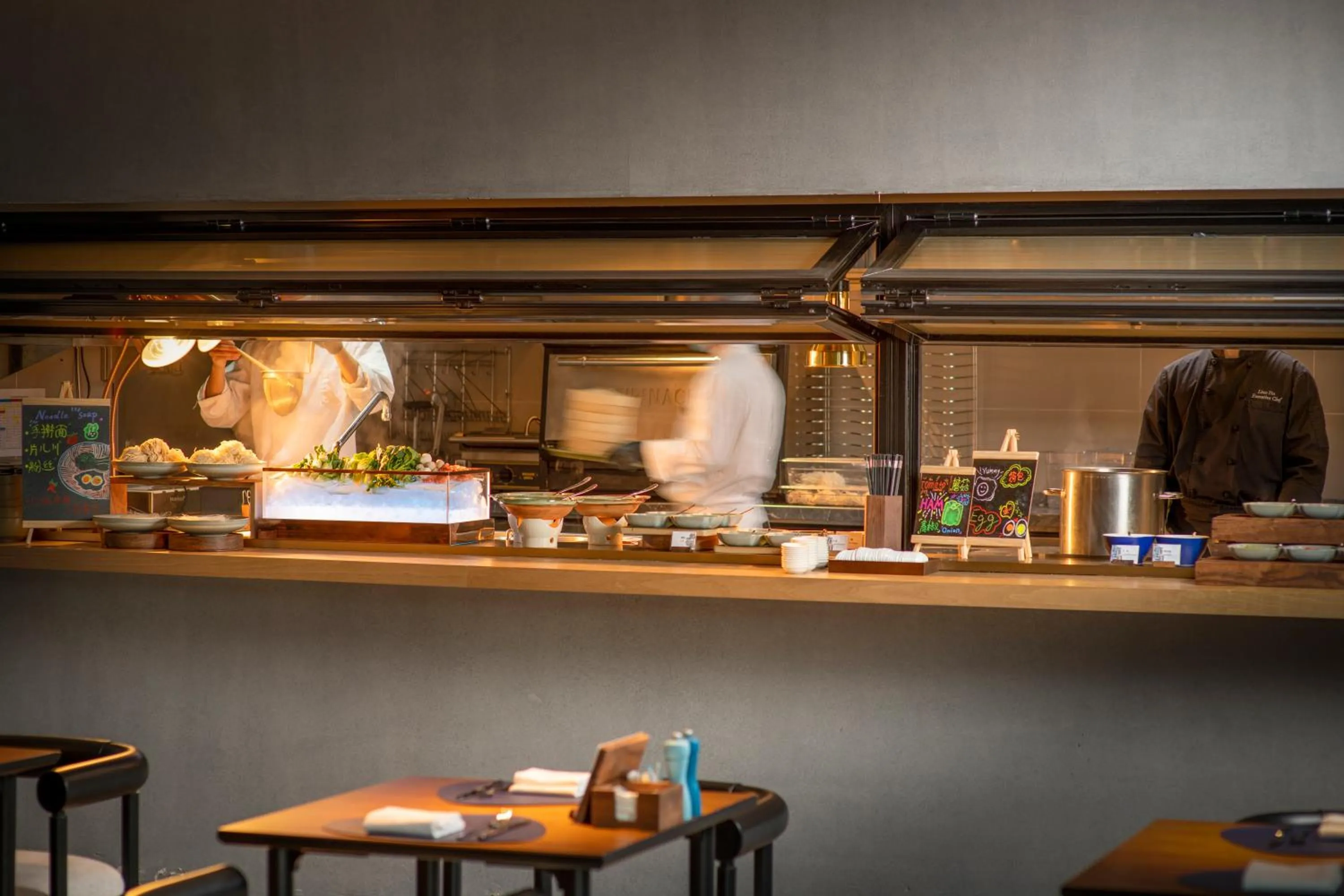 Kitchen or kitchenette in Hotel Indigo Hangzhou Uptown,Close to Westlake , boutique design hotel with freeflow minibar