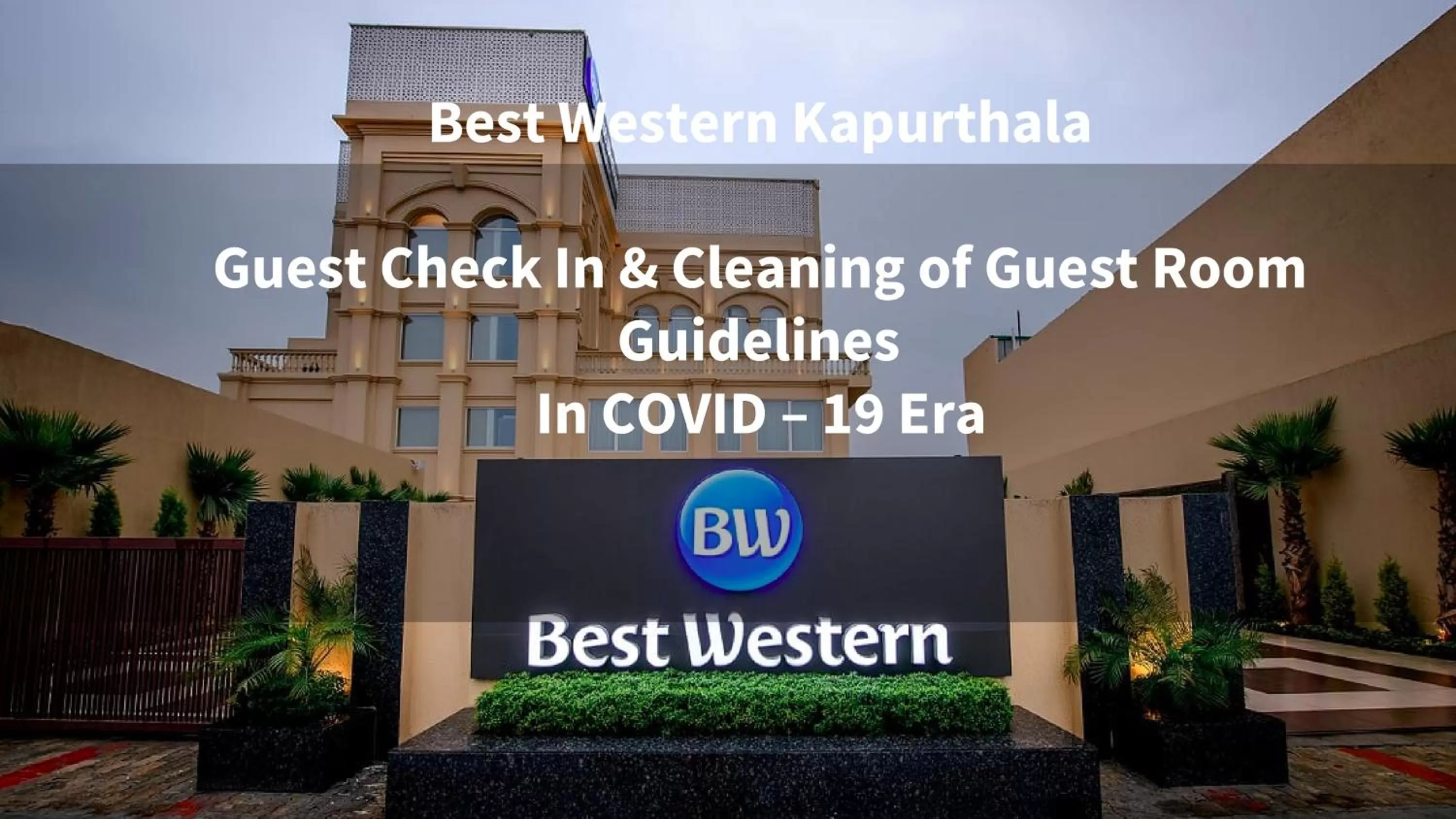Logo/Certificate/Sign in Best Western Kapurthala