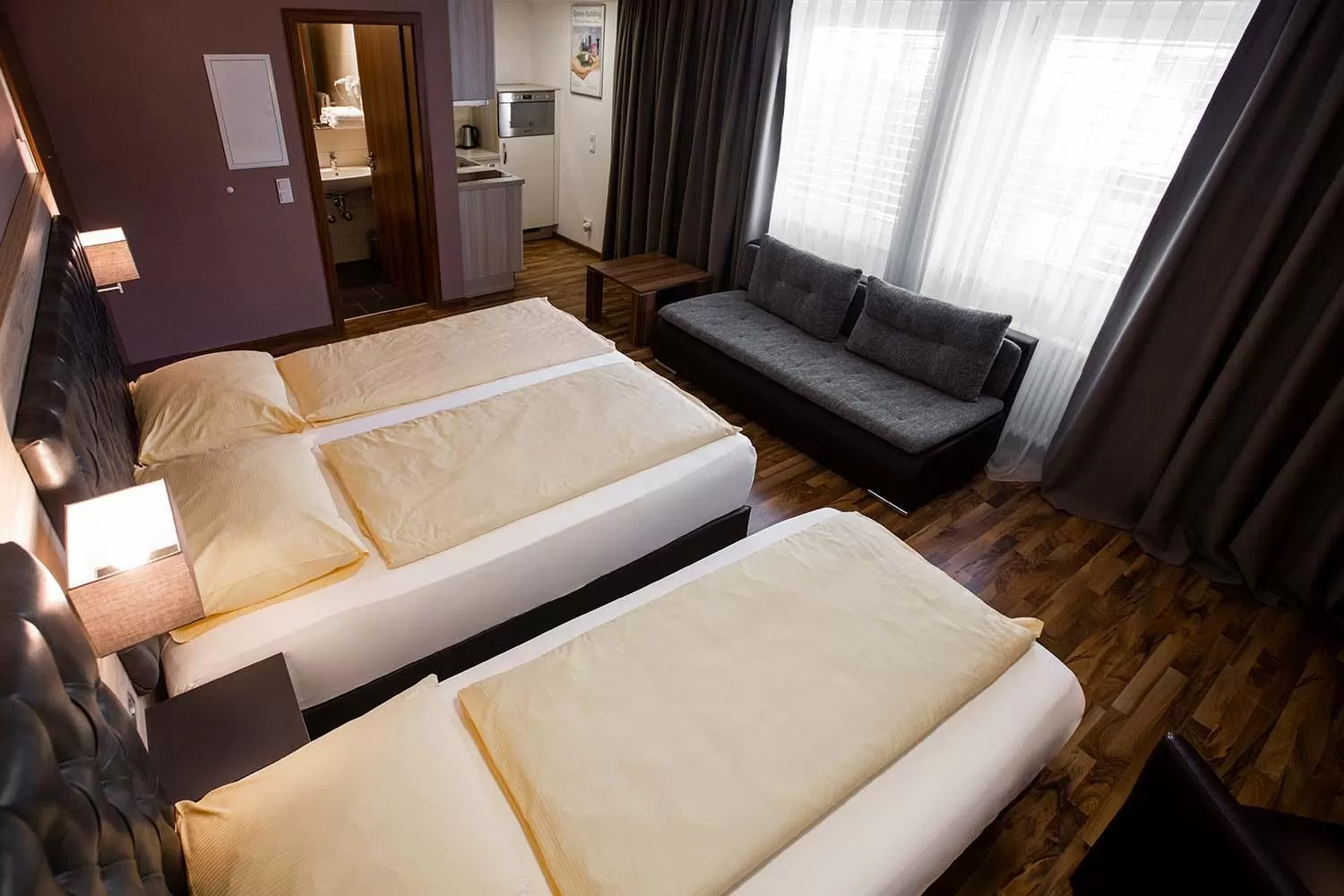 Bed in ZUM ZIEL Hotel Grenzach-Wyhlen bei Basel