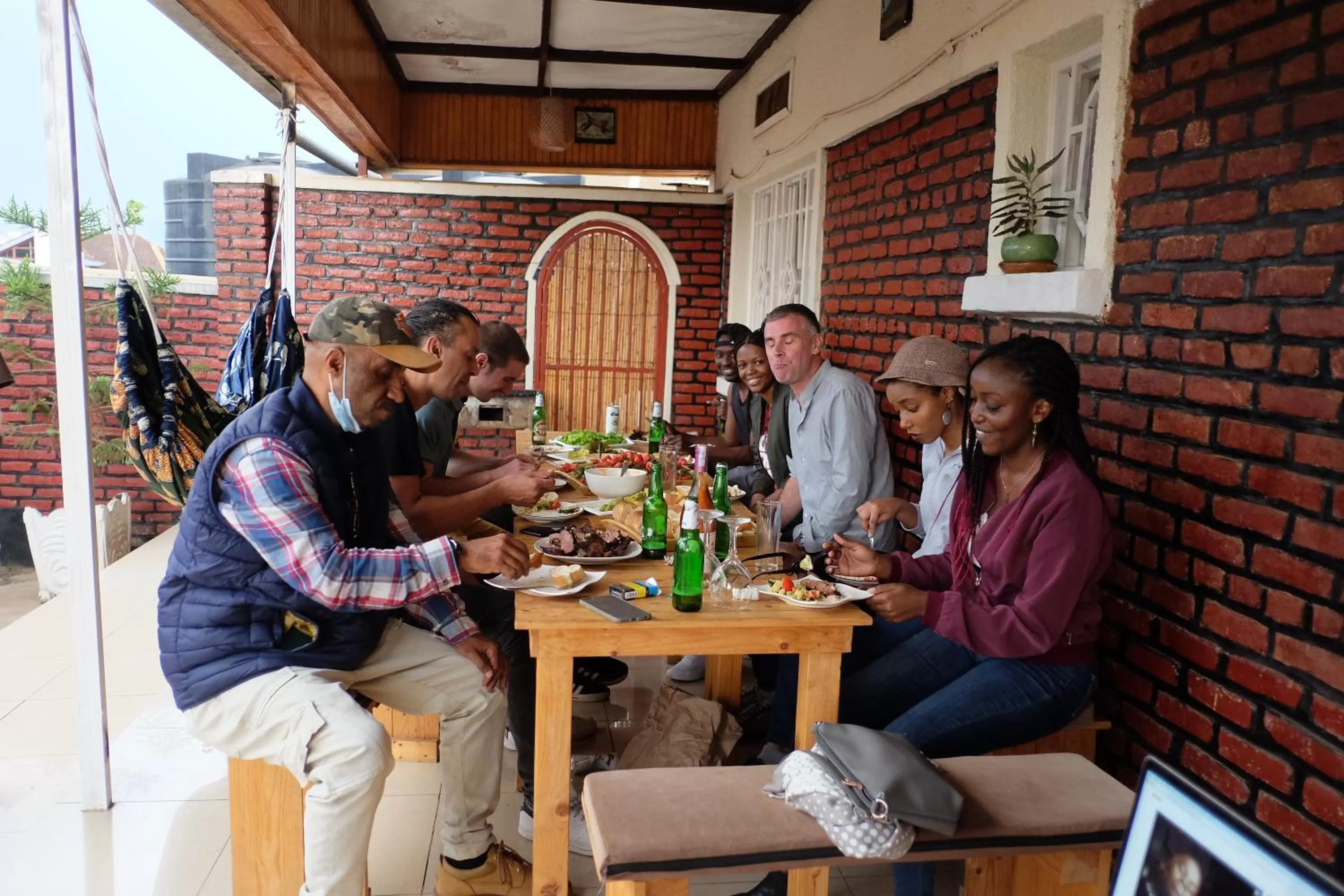 group of guests in INZOZI AFRICA HOUSE B&B- Kacyiru