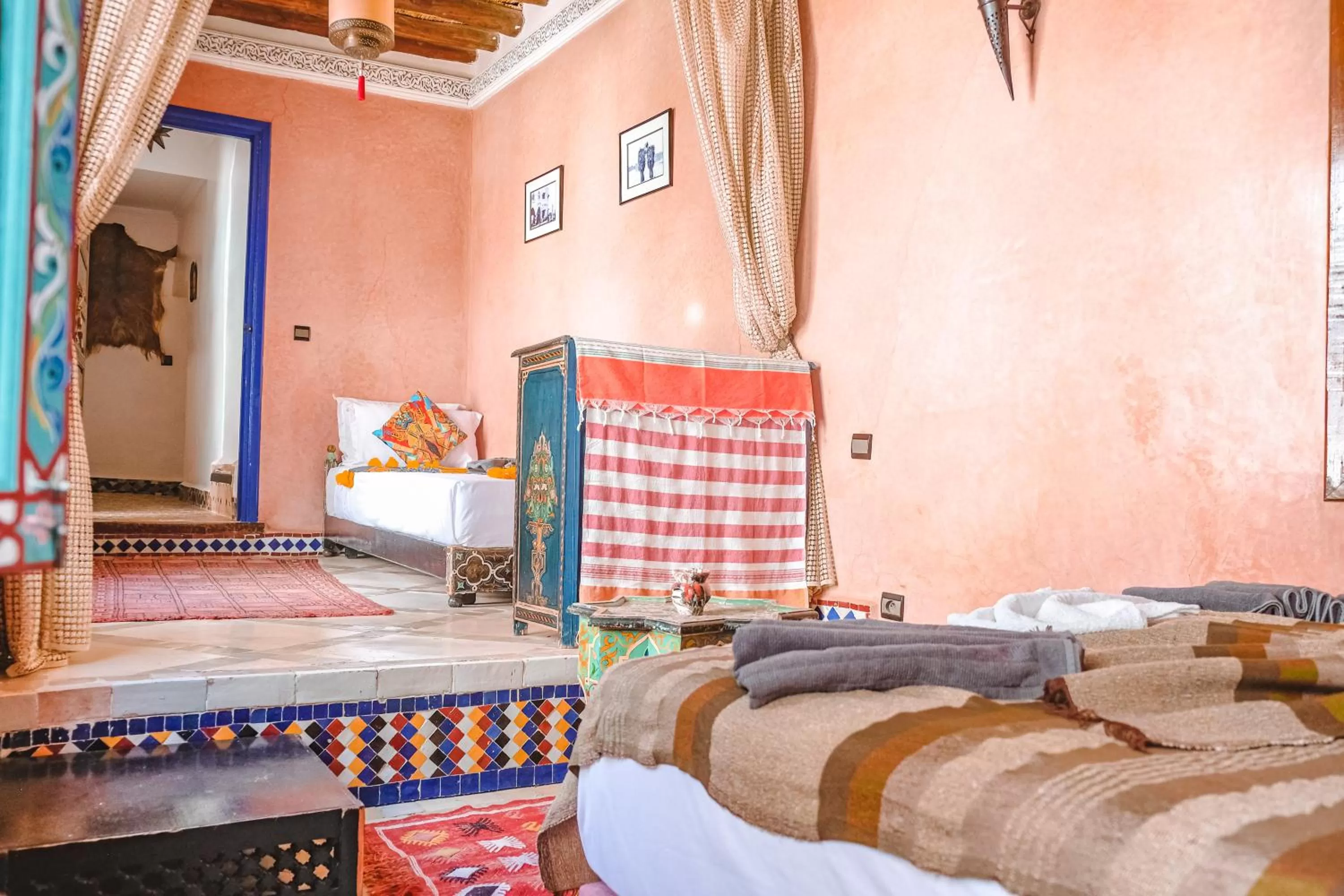 Bed in Héritage Lalla Aicha et SPA