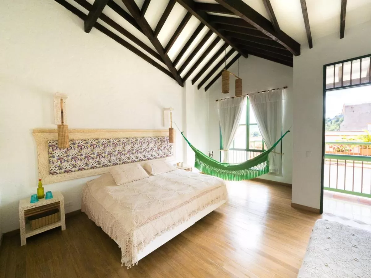 Bed in El Despertar Hotel