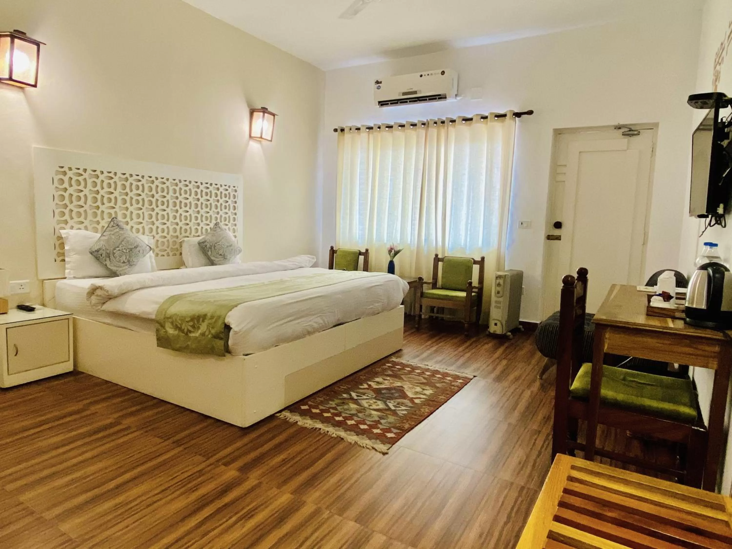 Bedroom, Bed in Sanskriti Vedic Retreat