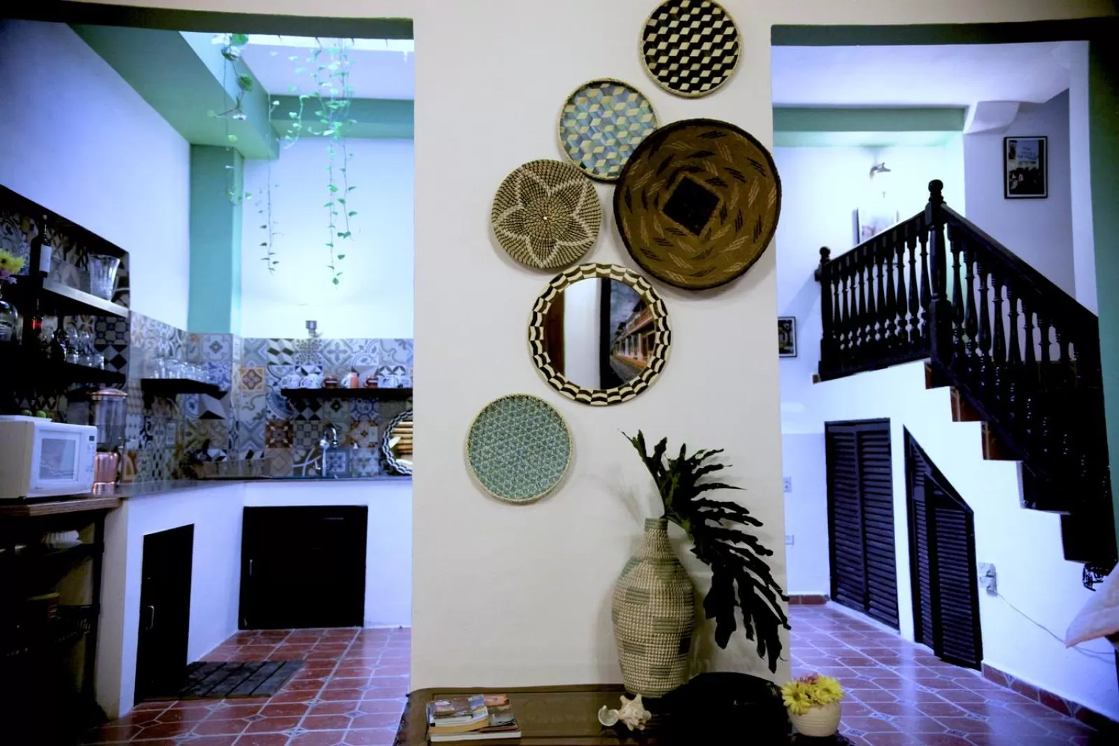 Communal kitchen in Fortaleza Suites Old San Juan