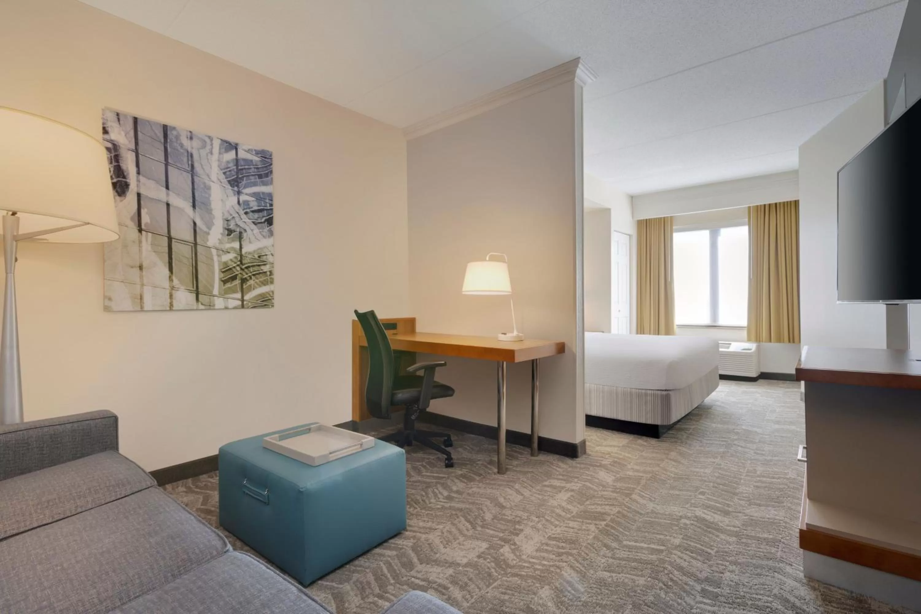 Photo of the whole room, Bed in SpringHill Suites by Marriott Newark International Airport