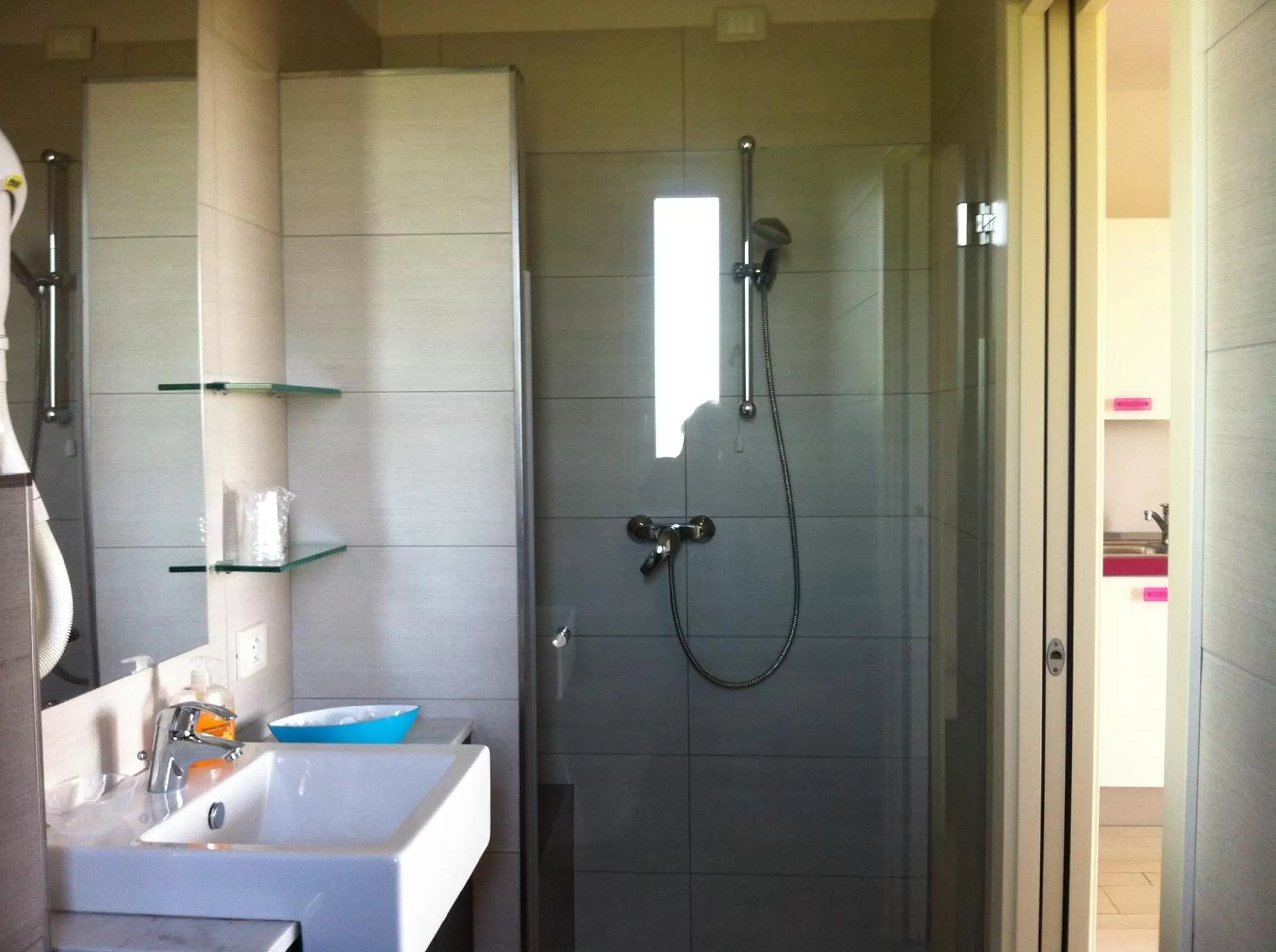 Shower in La Fattoria Apartments