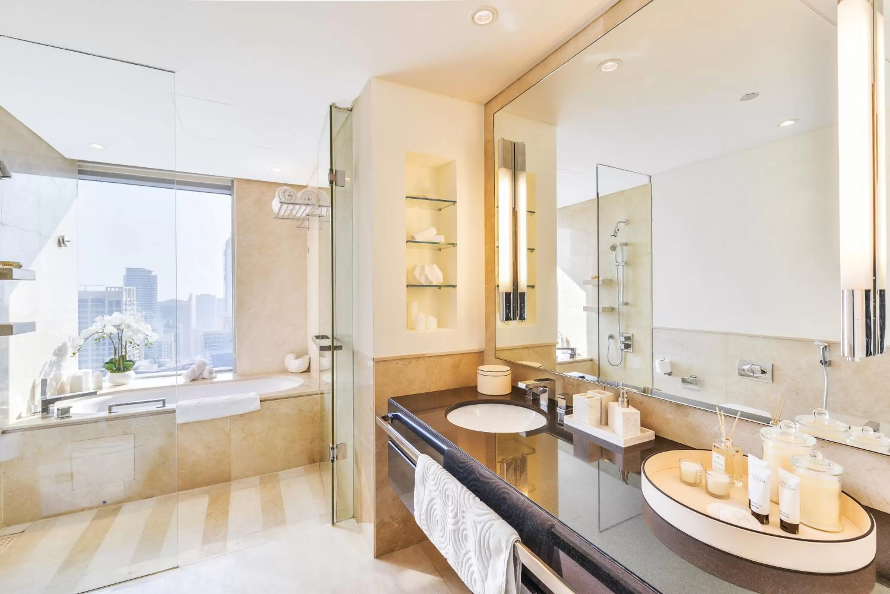 Bathroom in Emaar Residences Dubai Marina by Qstay - formerly Address Dubai Marina