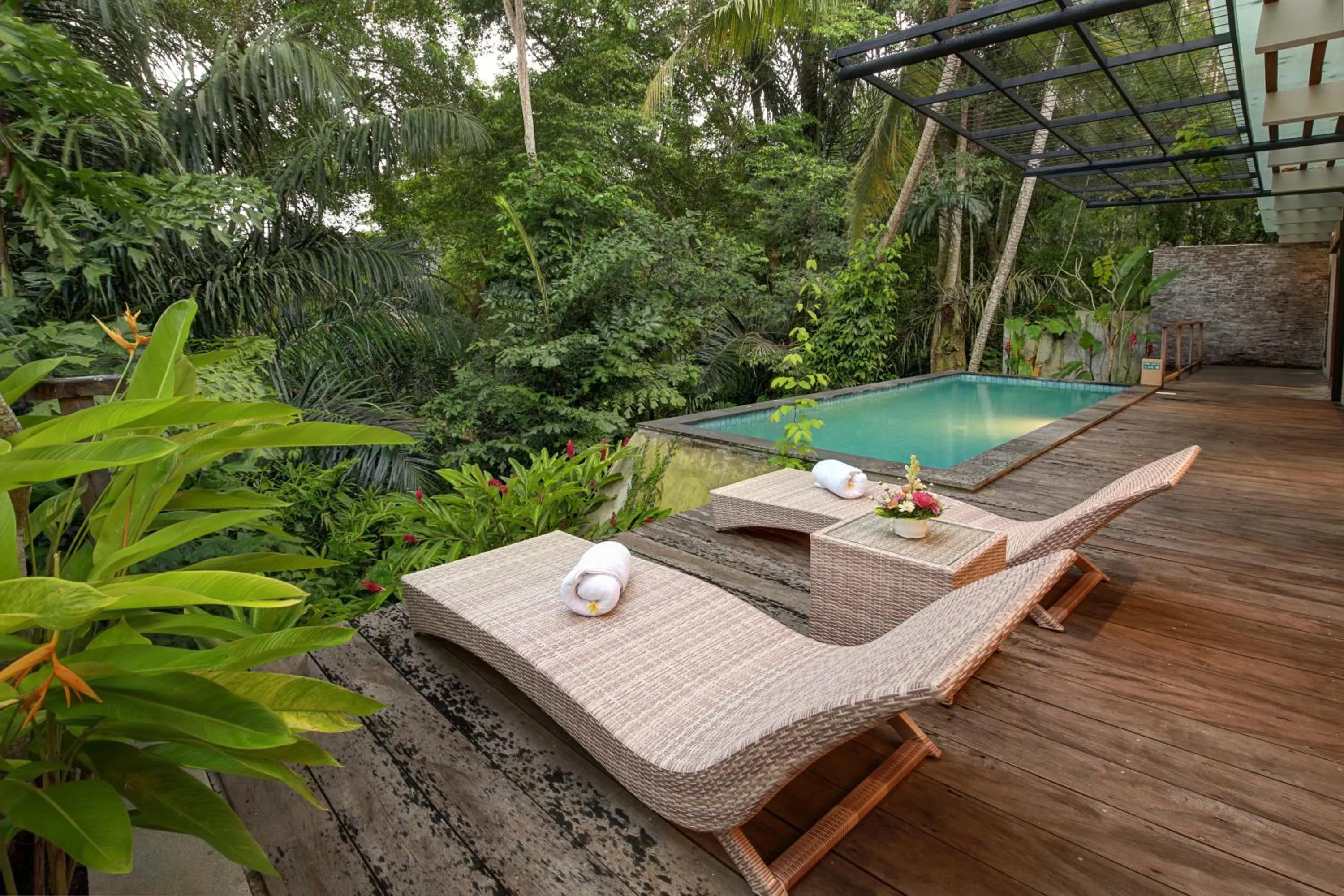 Garden view in Sativa Villas Ubud with Private Pool