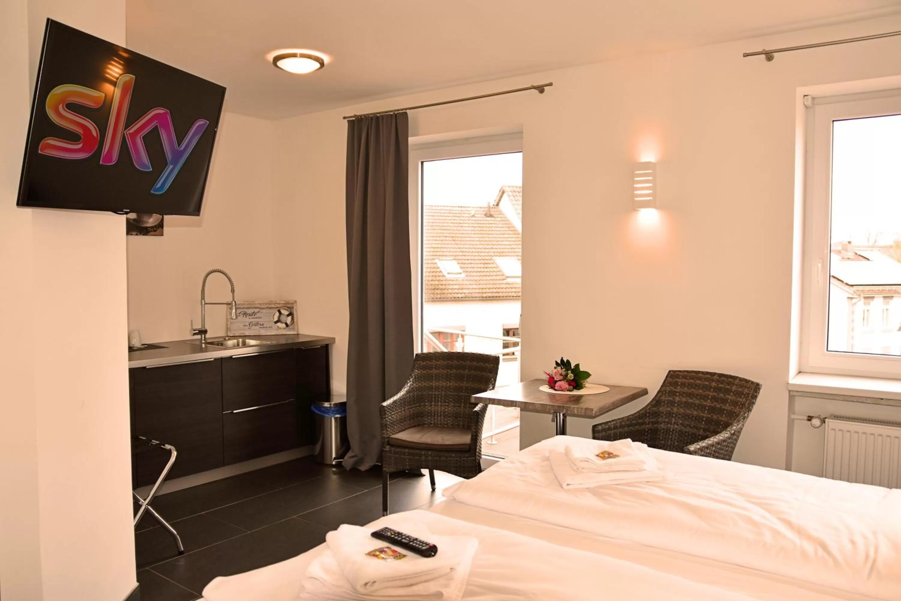 Decorative detail, Bed in Hotel Walsroder Hof