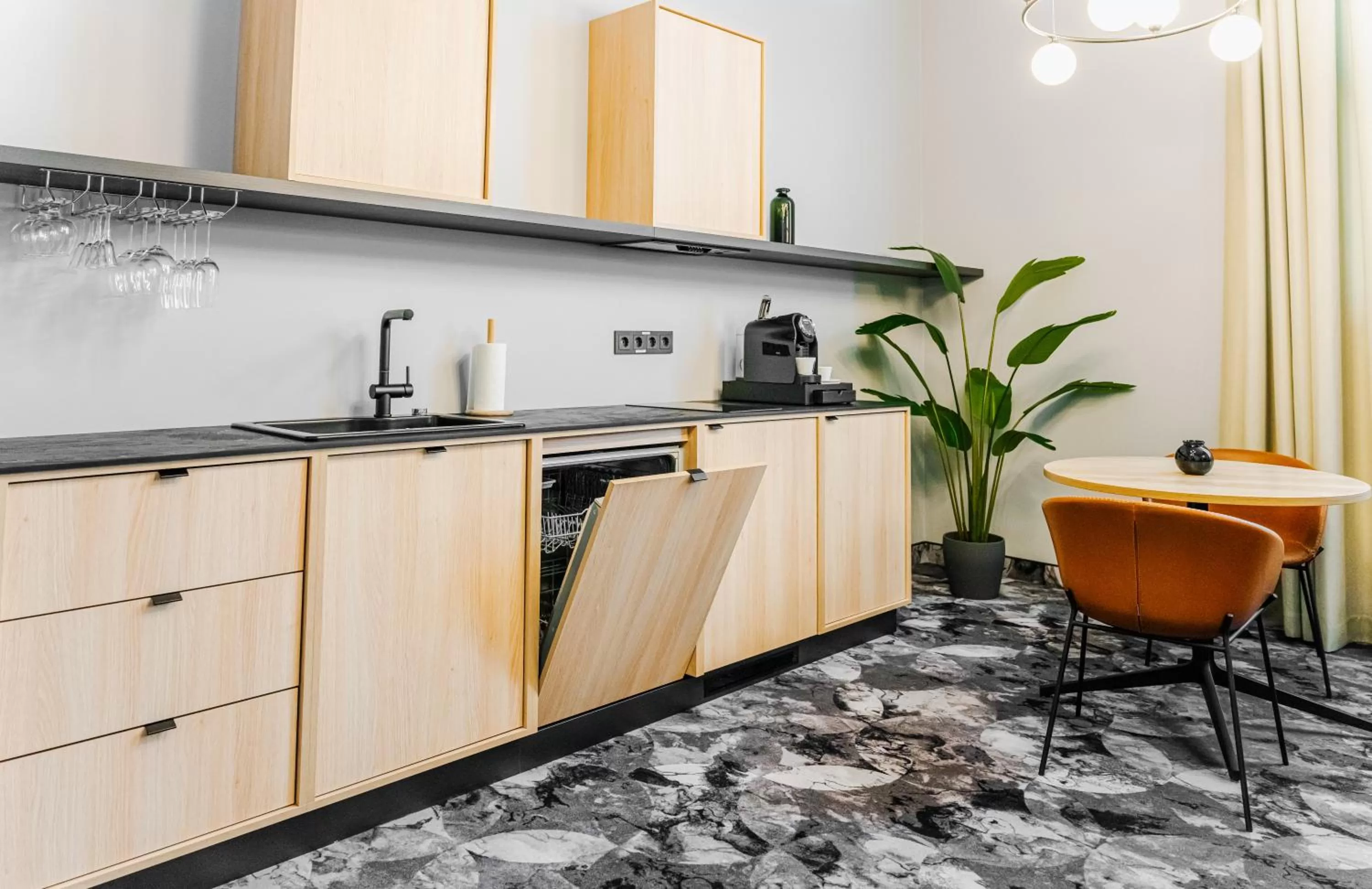 Kitchen or kitchenette in Loop Hotel Vilnius
