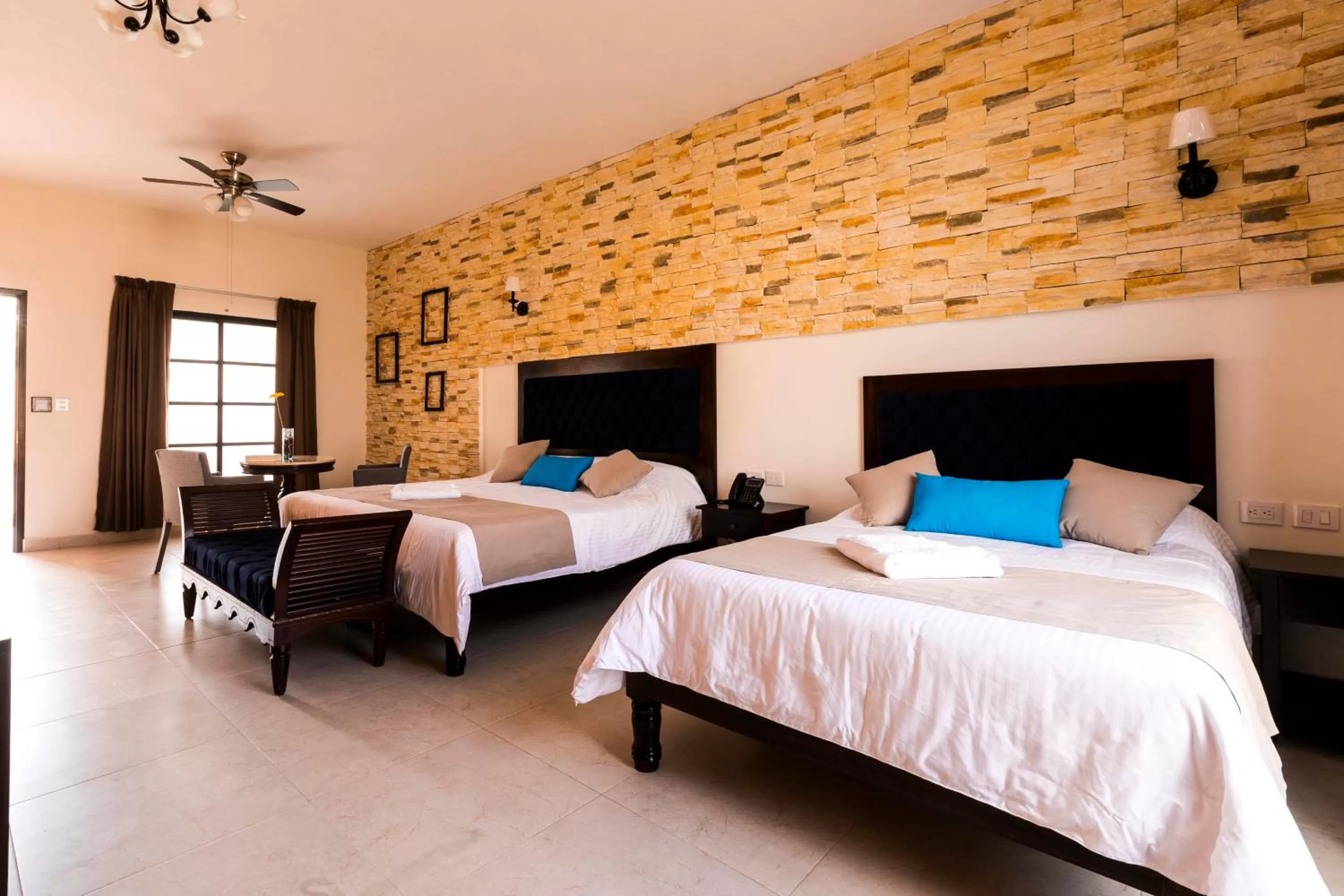 Photo of the whole room, Bed in Hotel Los Frailes, Valladolid, Yucatán
